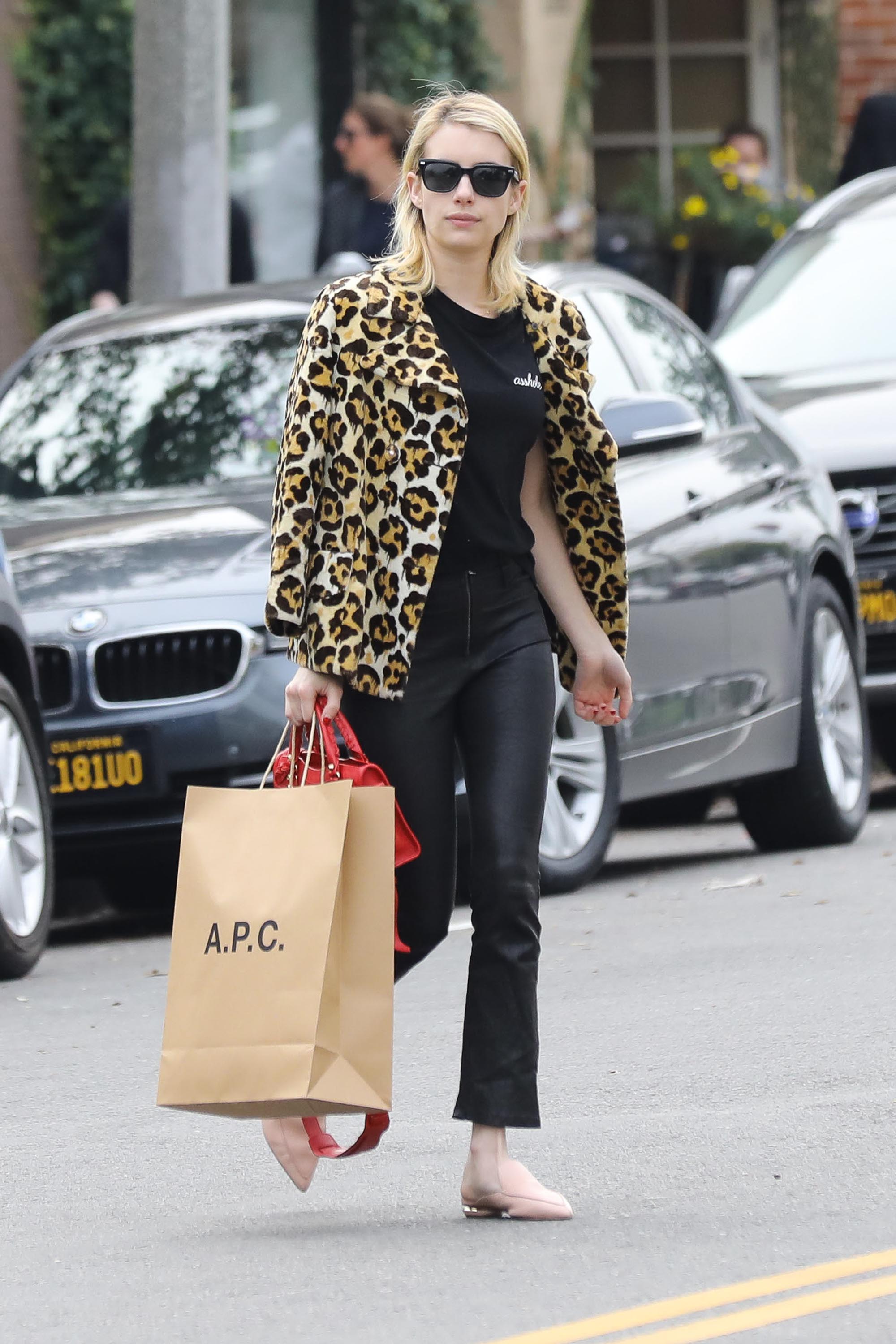 Emma Roberts is seen in Los Angeles