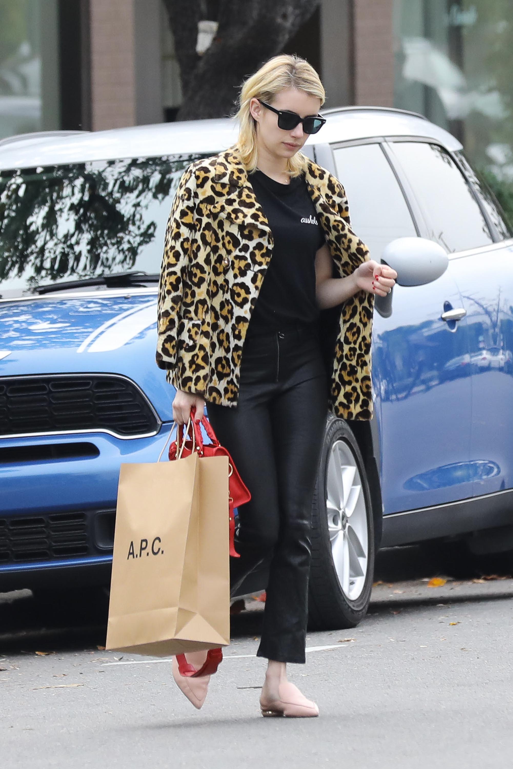 Emma Roberts is seen in Los Angeles