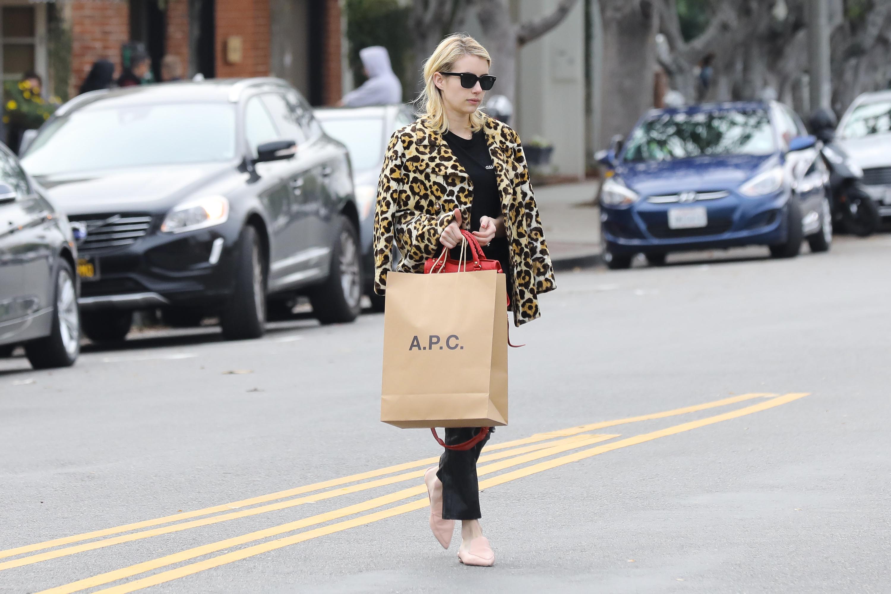 Emma Roberts is seen in Los Angeles