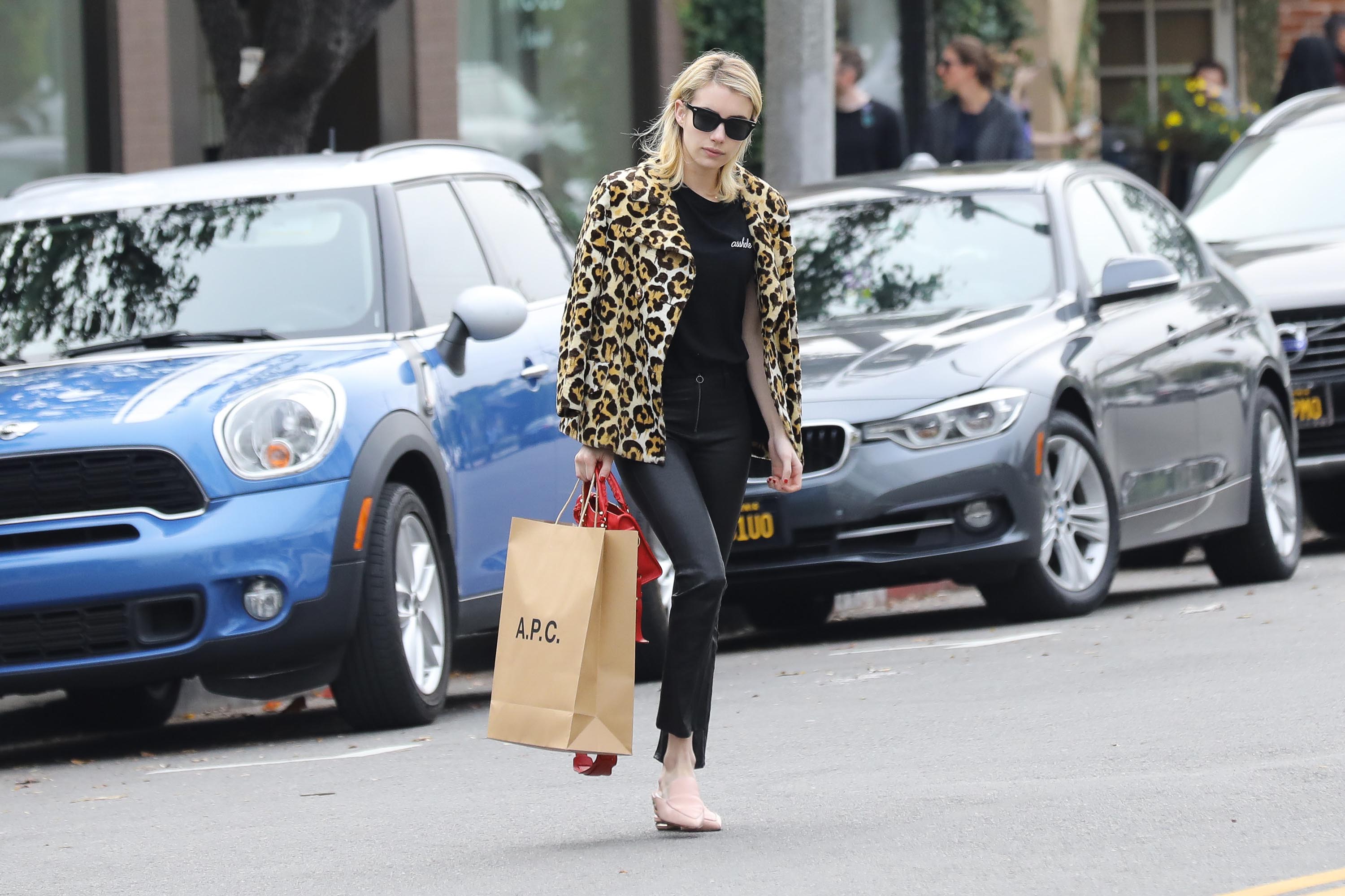 Emma Roberts is seen in Los Angeles