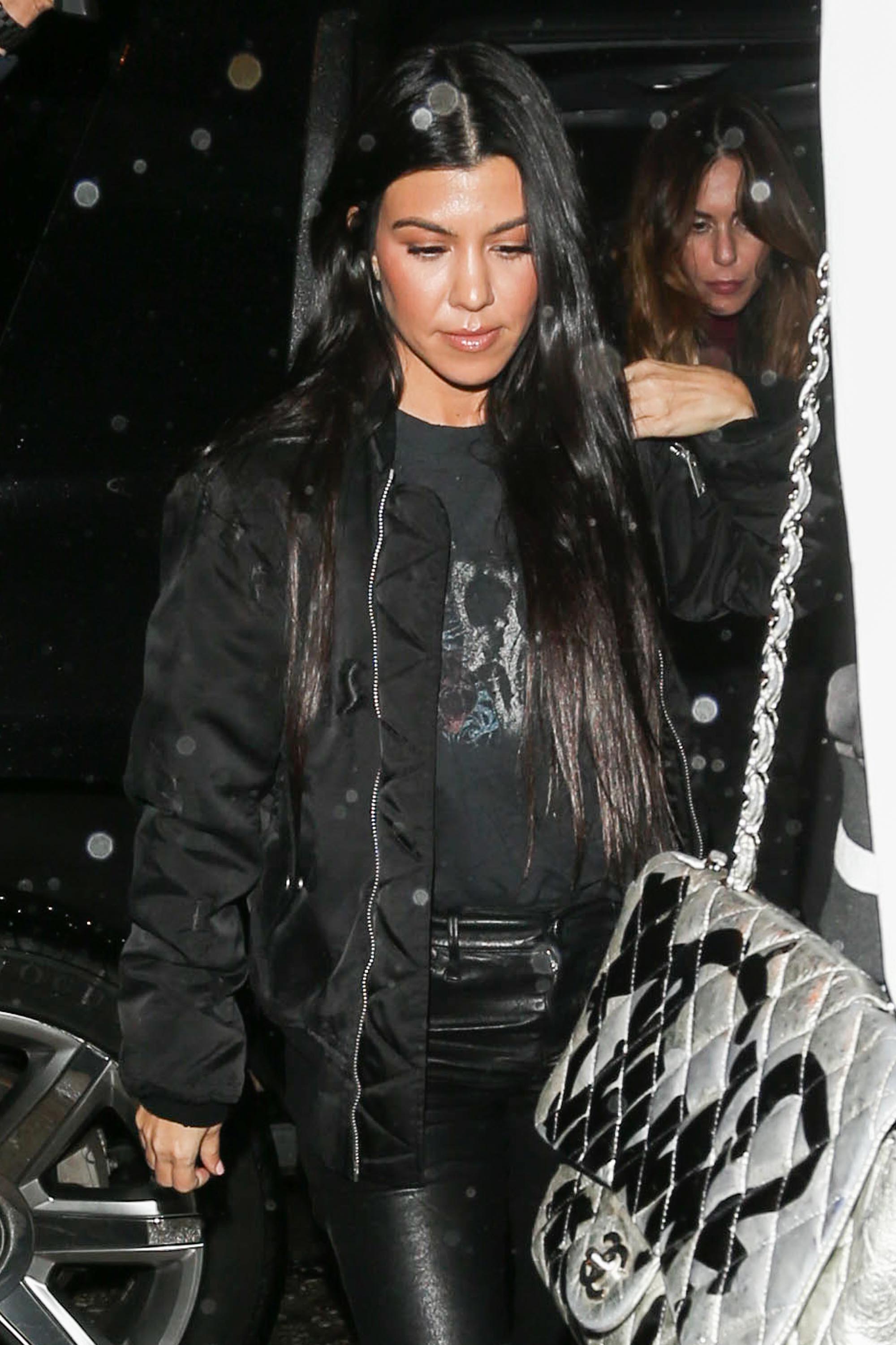 Kourtney Kardashian seen arriving for dinner at Craigs