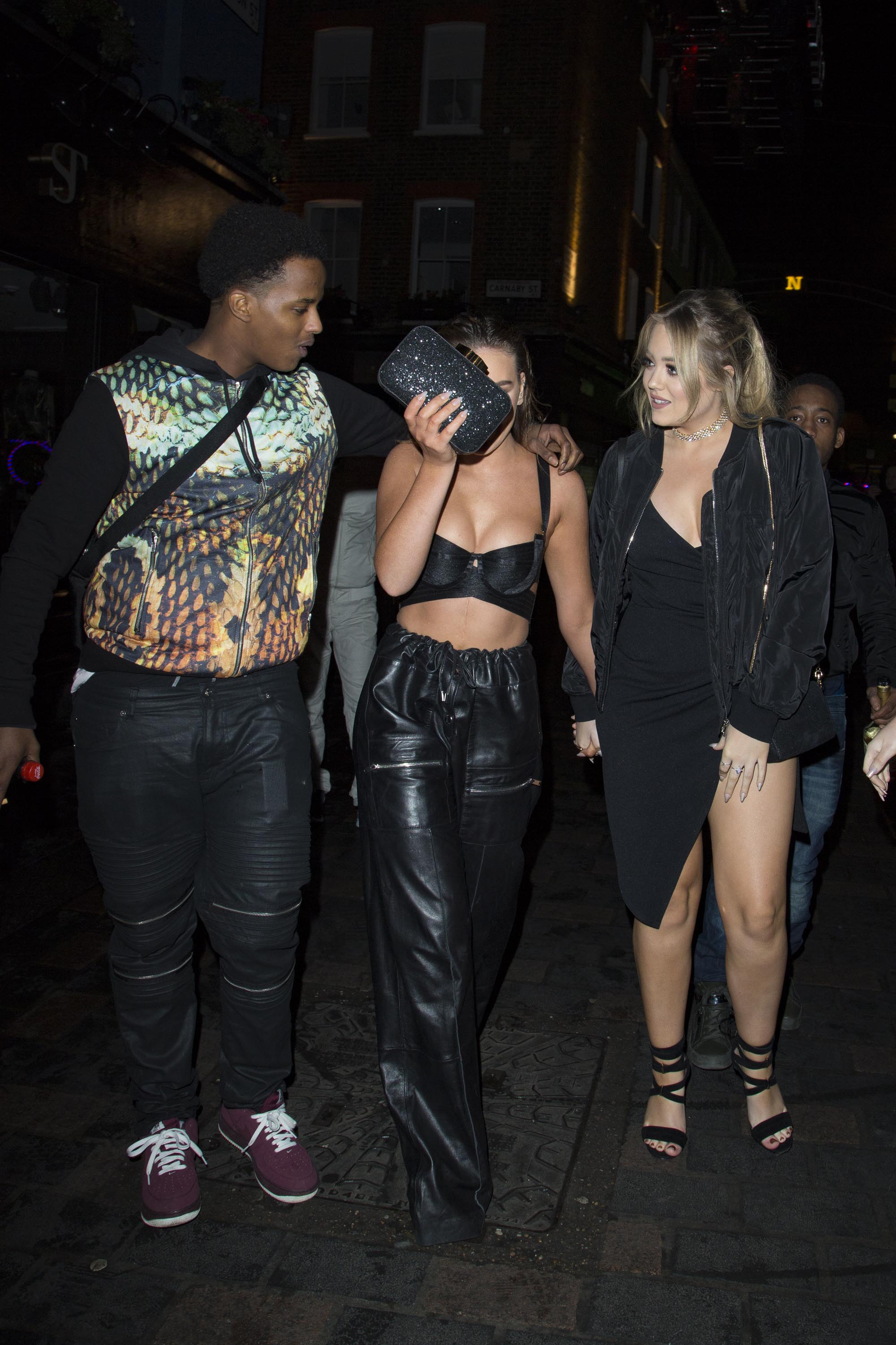 Perrie Edwards outside Cirque De Soir