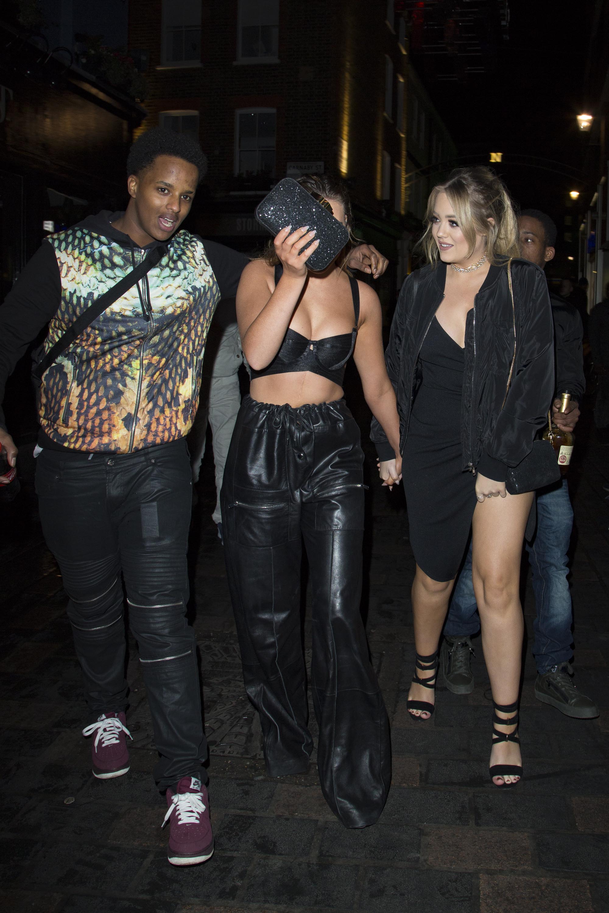 Perrie Edwards outside Cirque De Soir