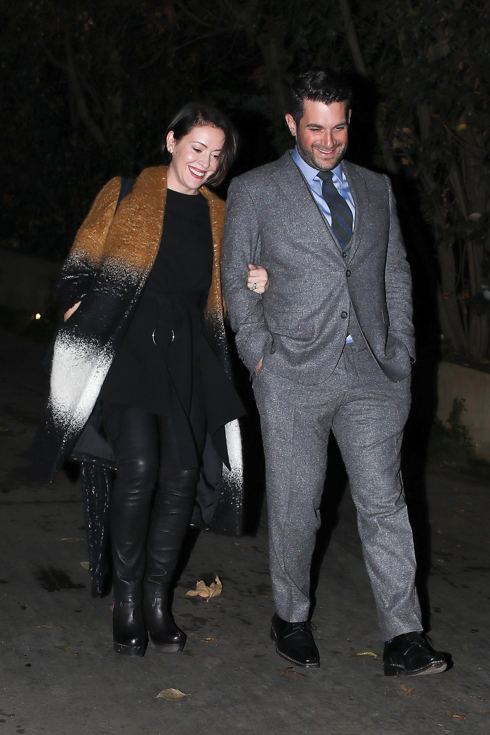 Alyssa Milano attends Bradley Cooper’s star-studded 42nd birthday