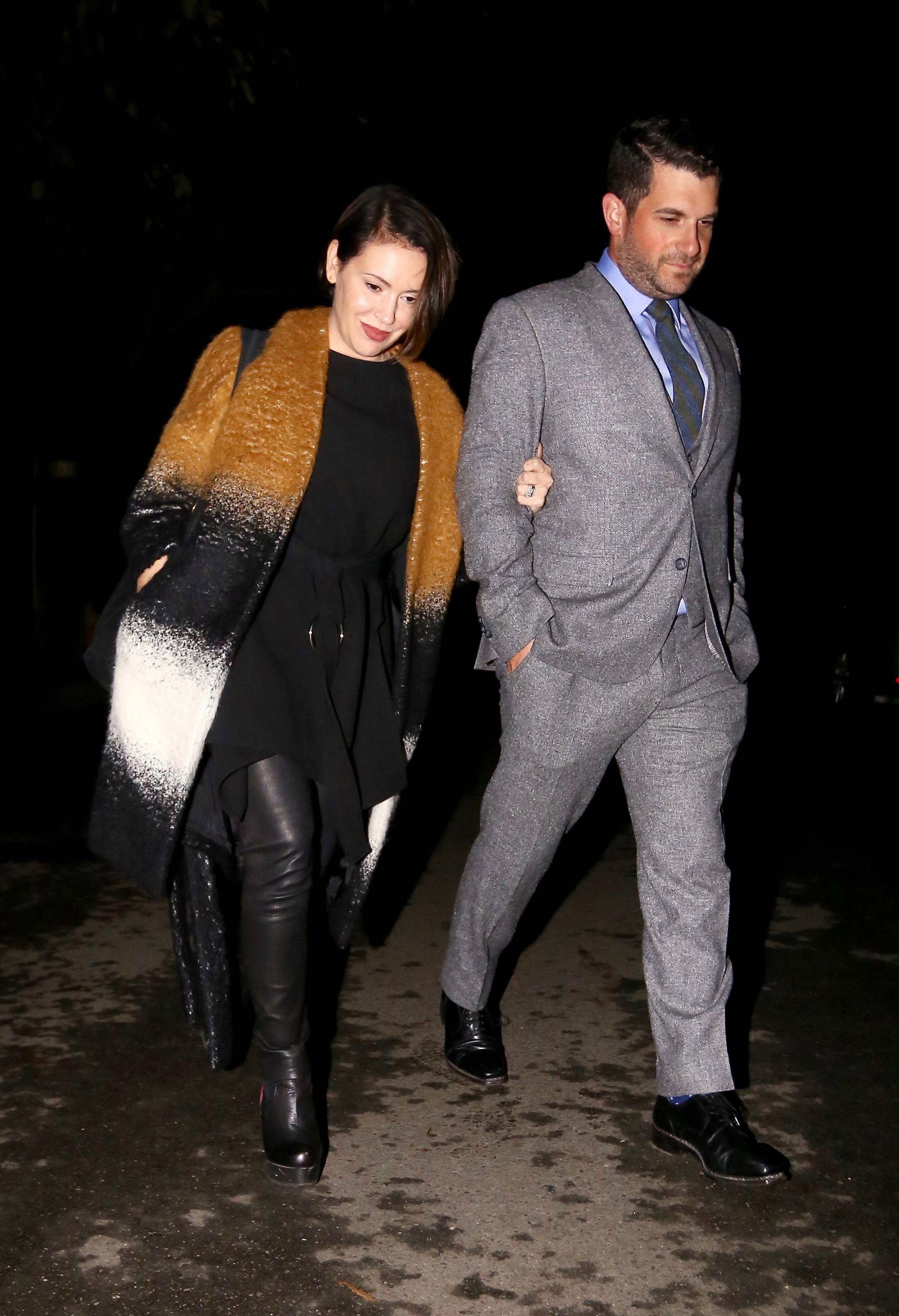 Alyssa Milano attends Bradley Cooper’s star-studded 42nd birthday