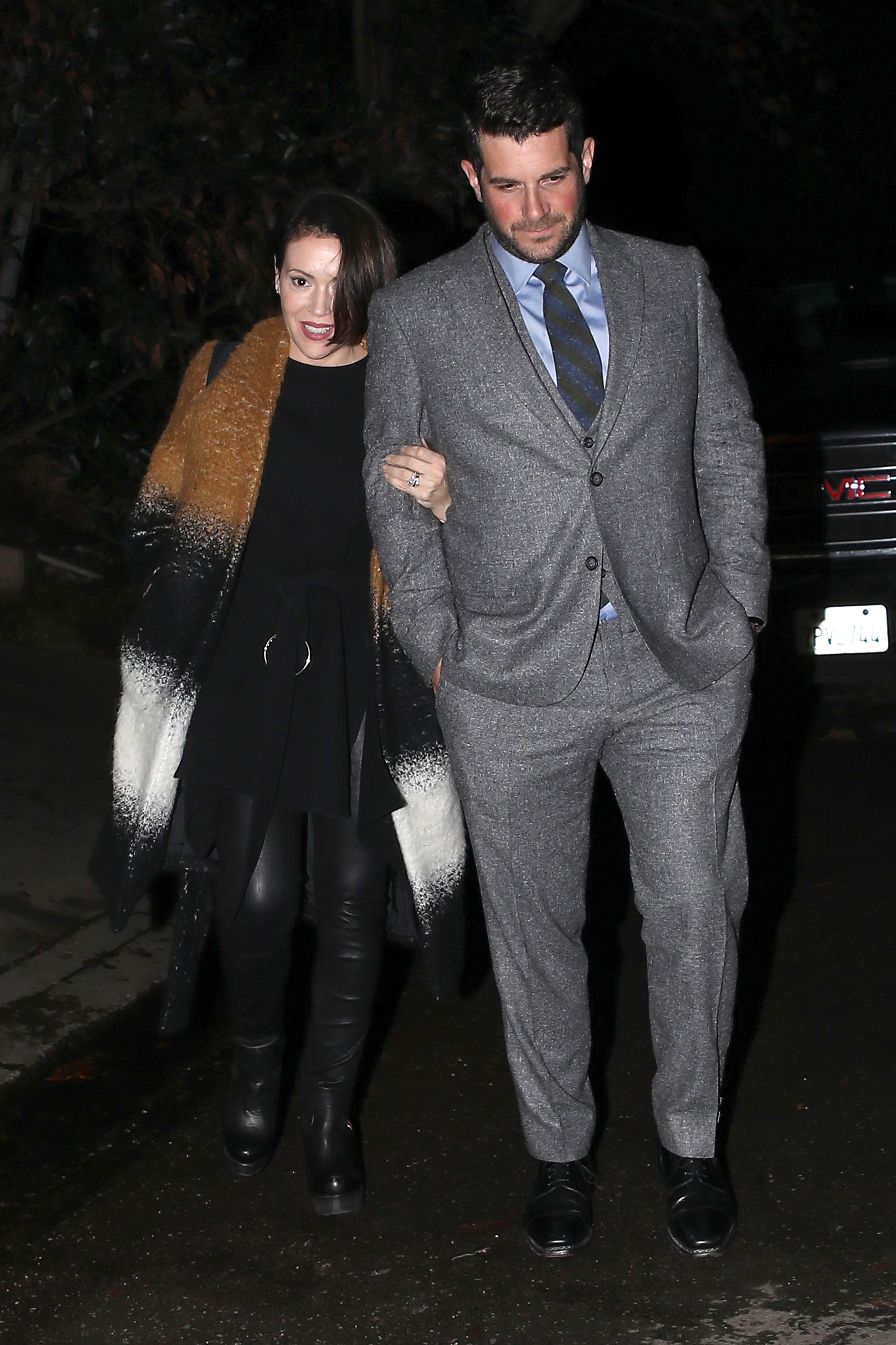 Alyssa Milano attends Bradley Cooper’s star-studded 42nd birthday