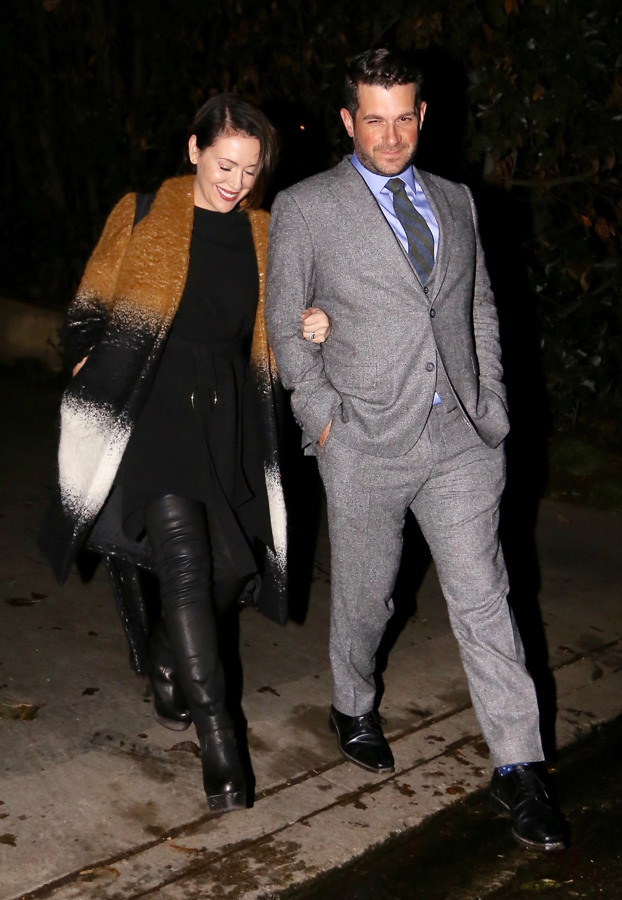 Alyssa Milano attends Bradley Cooper’s star-studded 42nd birthday