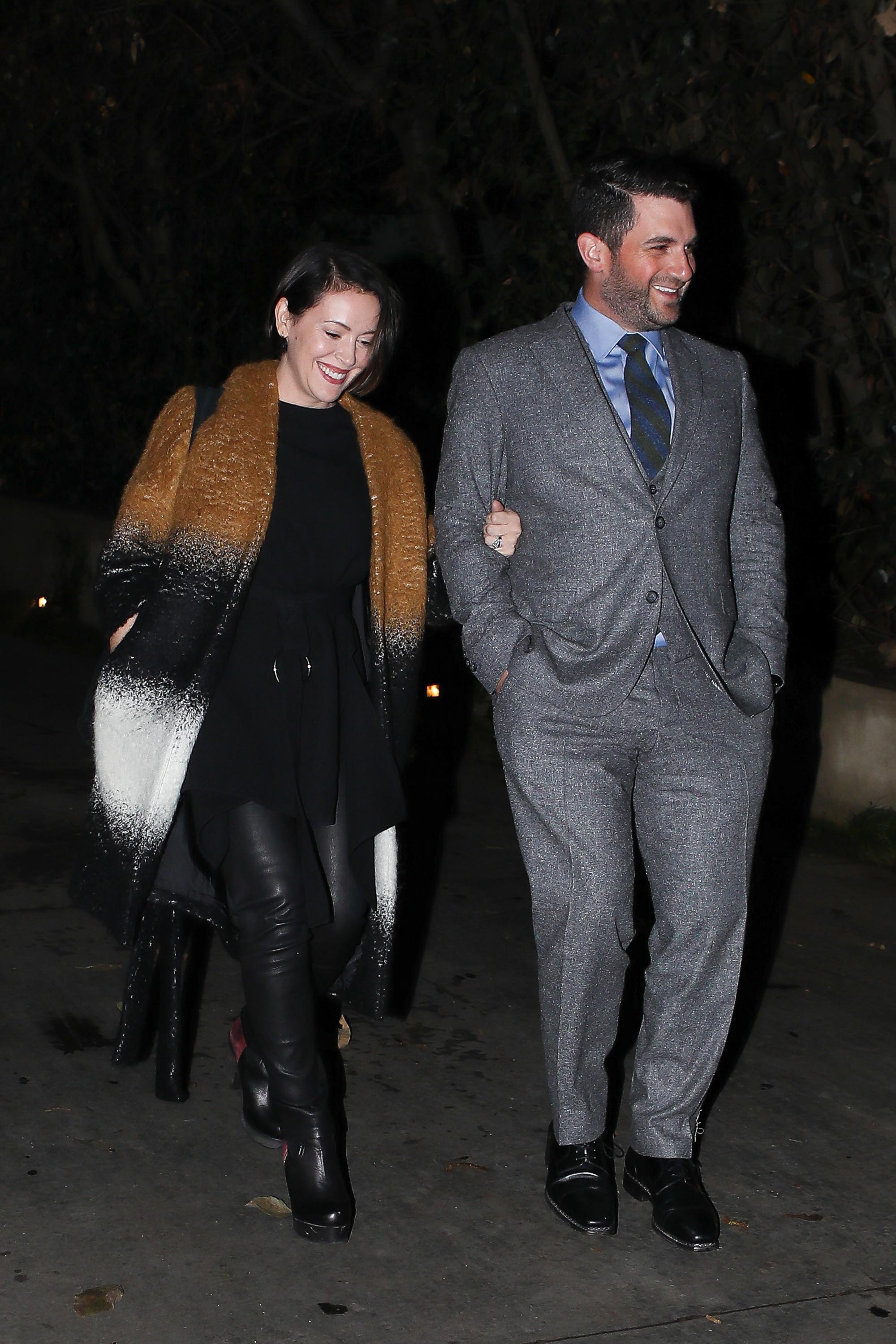 Alyssa Milano attends Bradley Cooper’s star-studded 42nd birthday