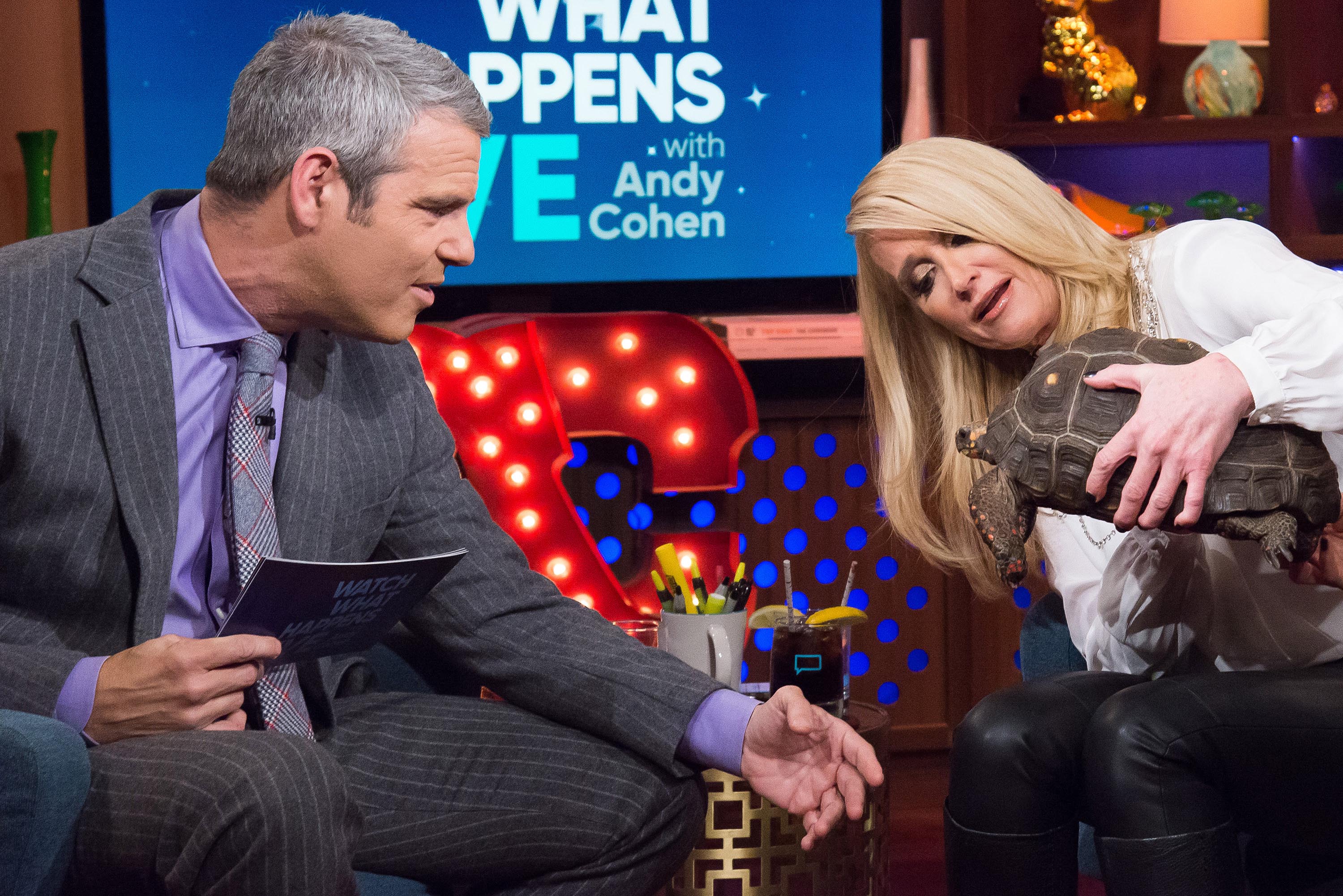Kim Richards at Watch What Happens Live with Andy Cohen