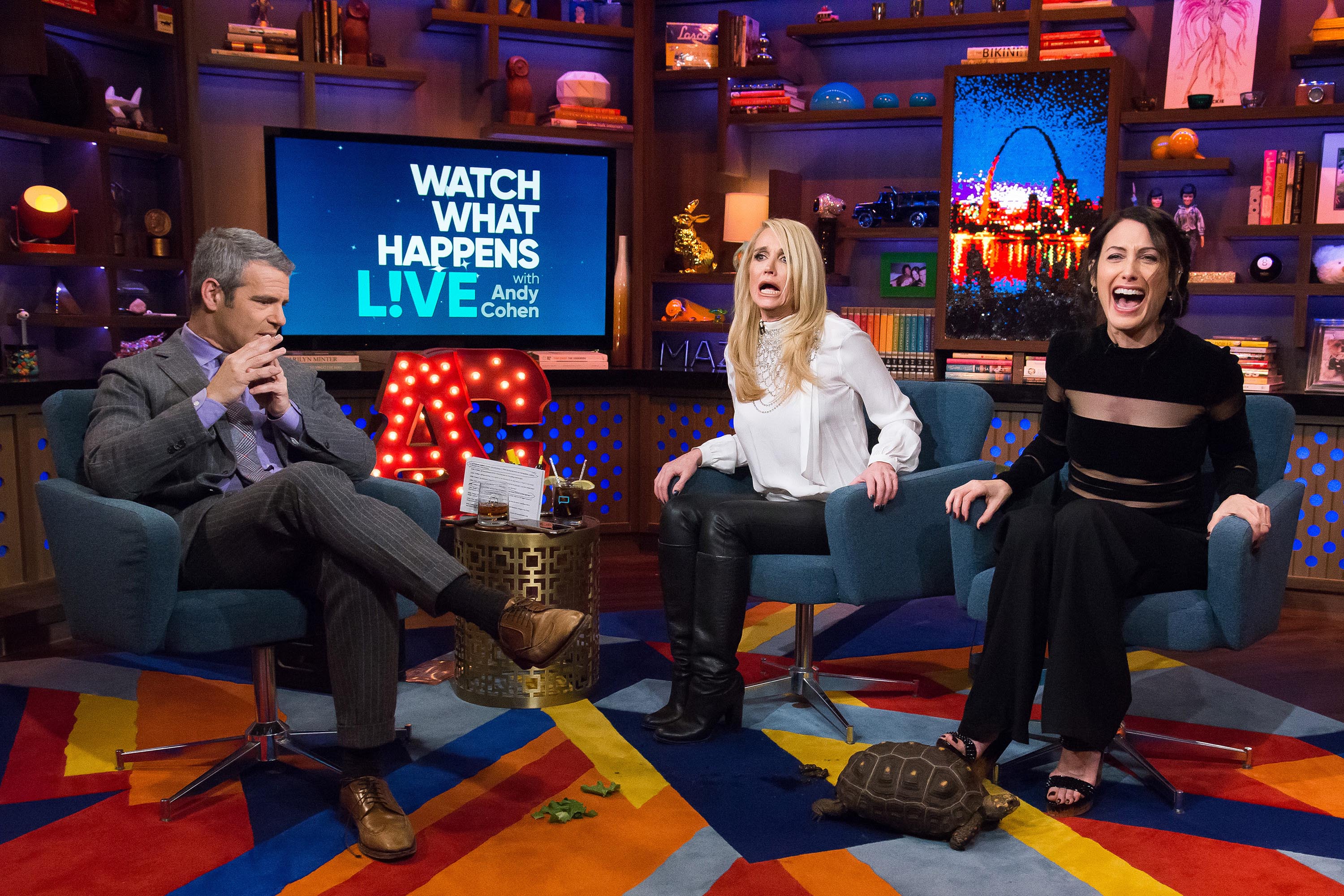 Kim Richards at Watch What Happens Live with Andy Cohen