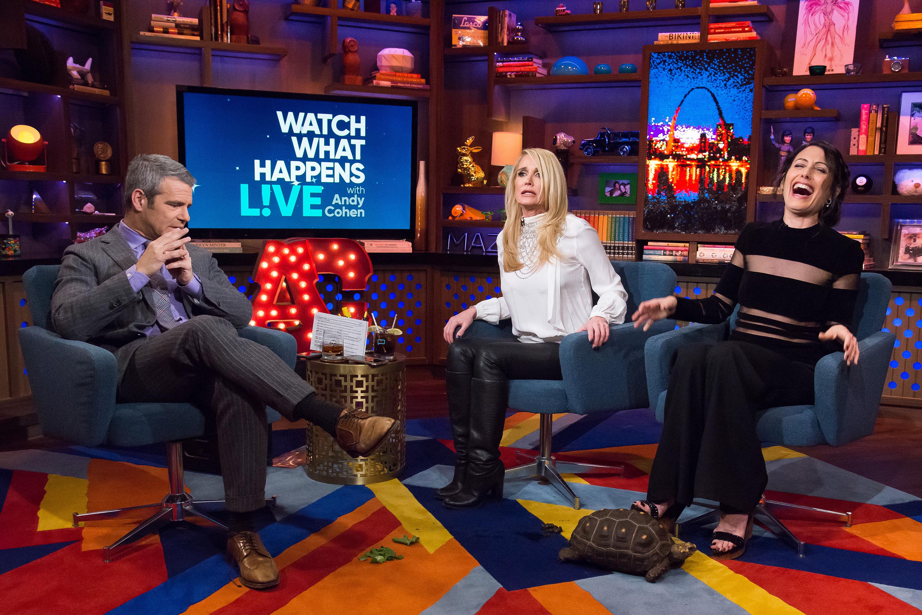 Kim Richards at Watch What Happens Live with Andy Cohen