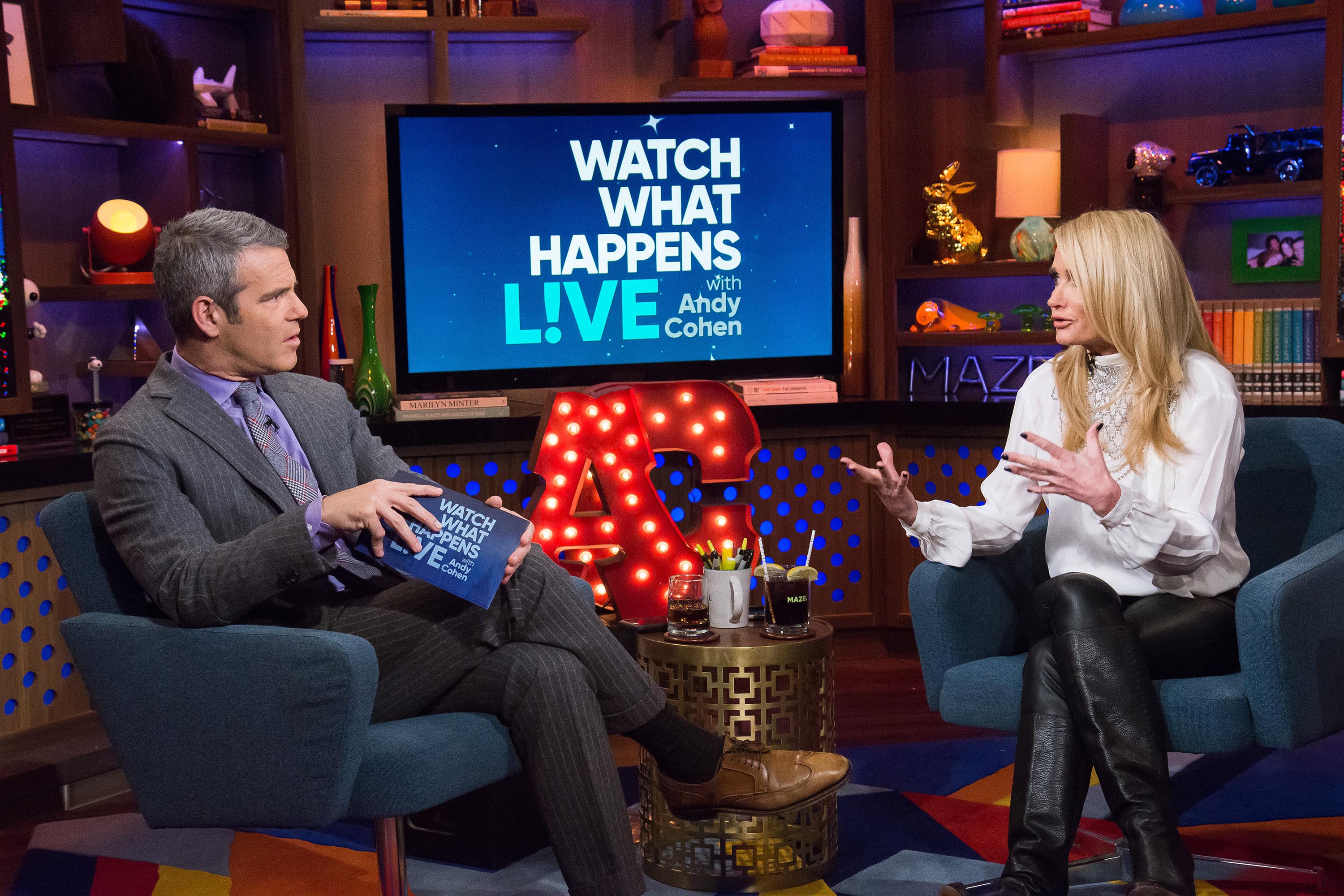 Kim Richards at Watch What Happens Live with Andy Cohen