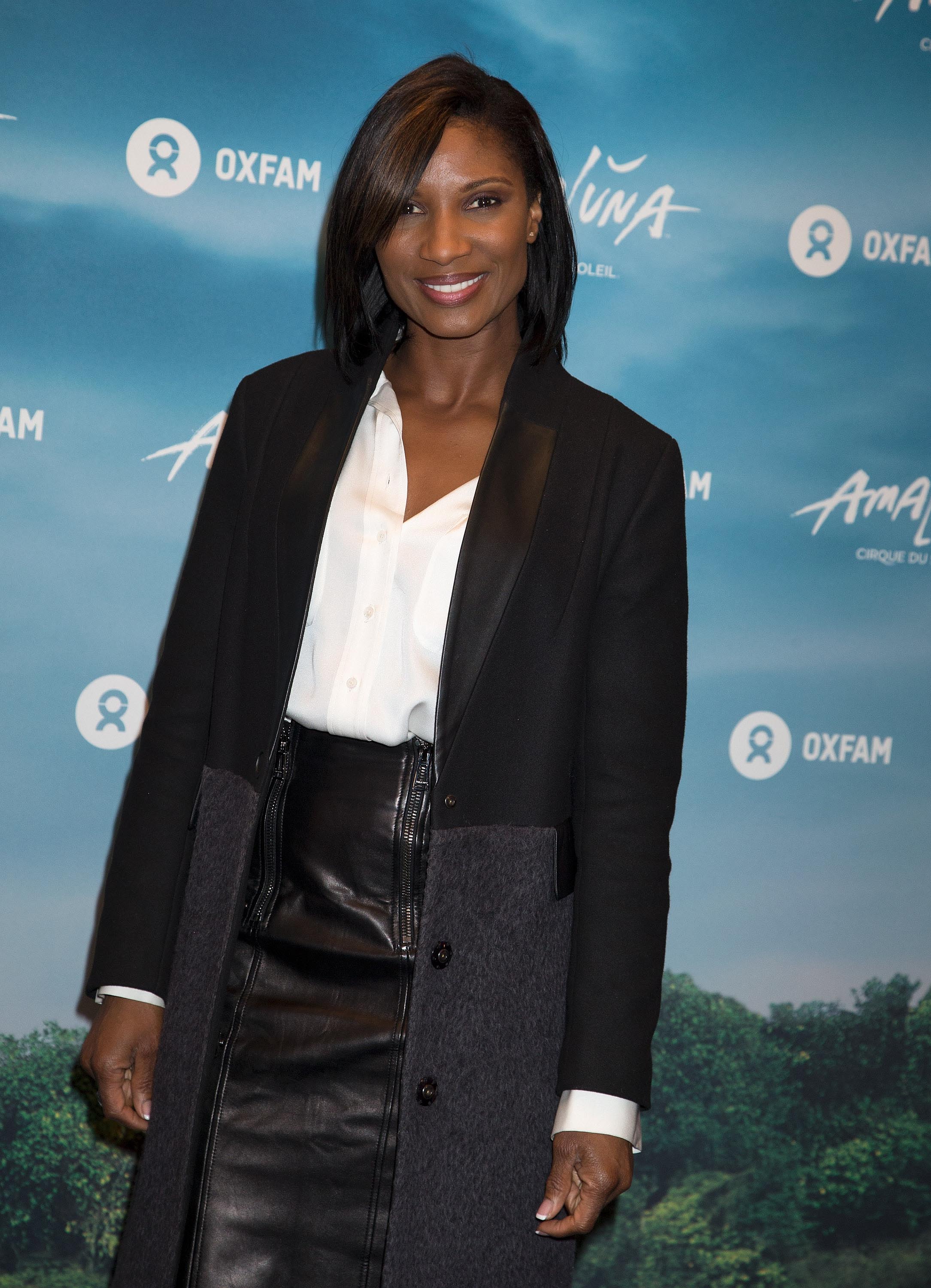 Denise Lewis attends the blue carpet of the Cirque du Soleil press night