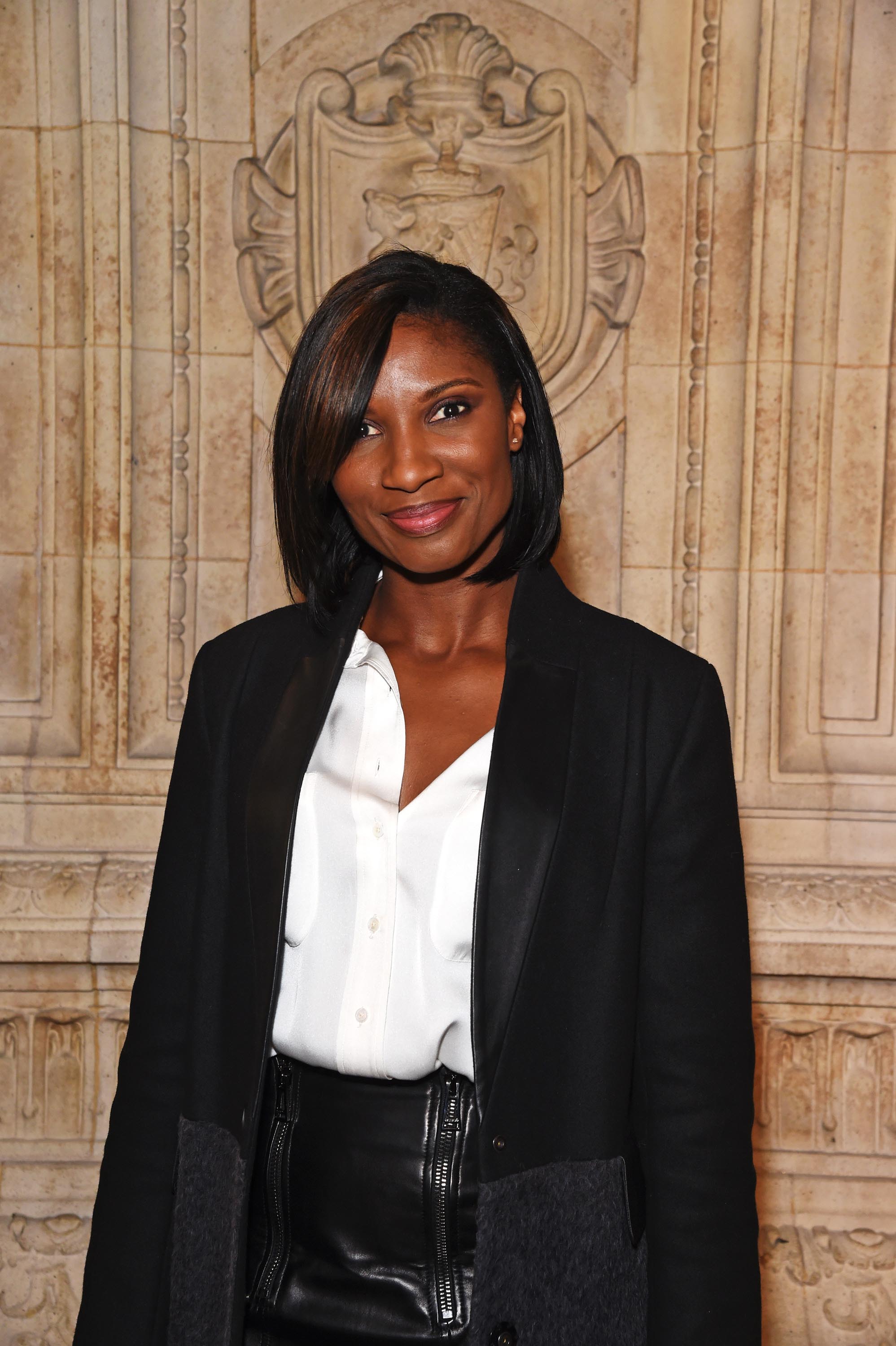 Denise Lewis attends the blue carpet of the Cirque du Soleil press night