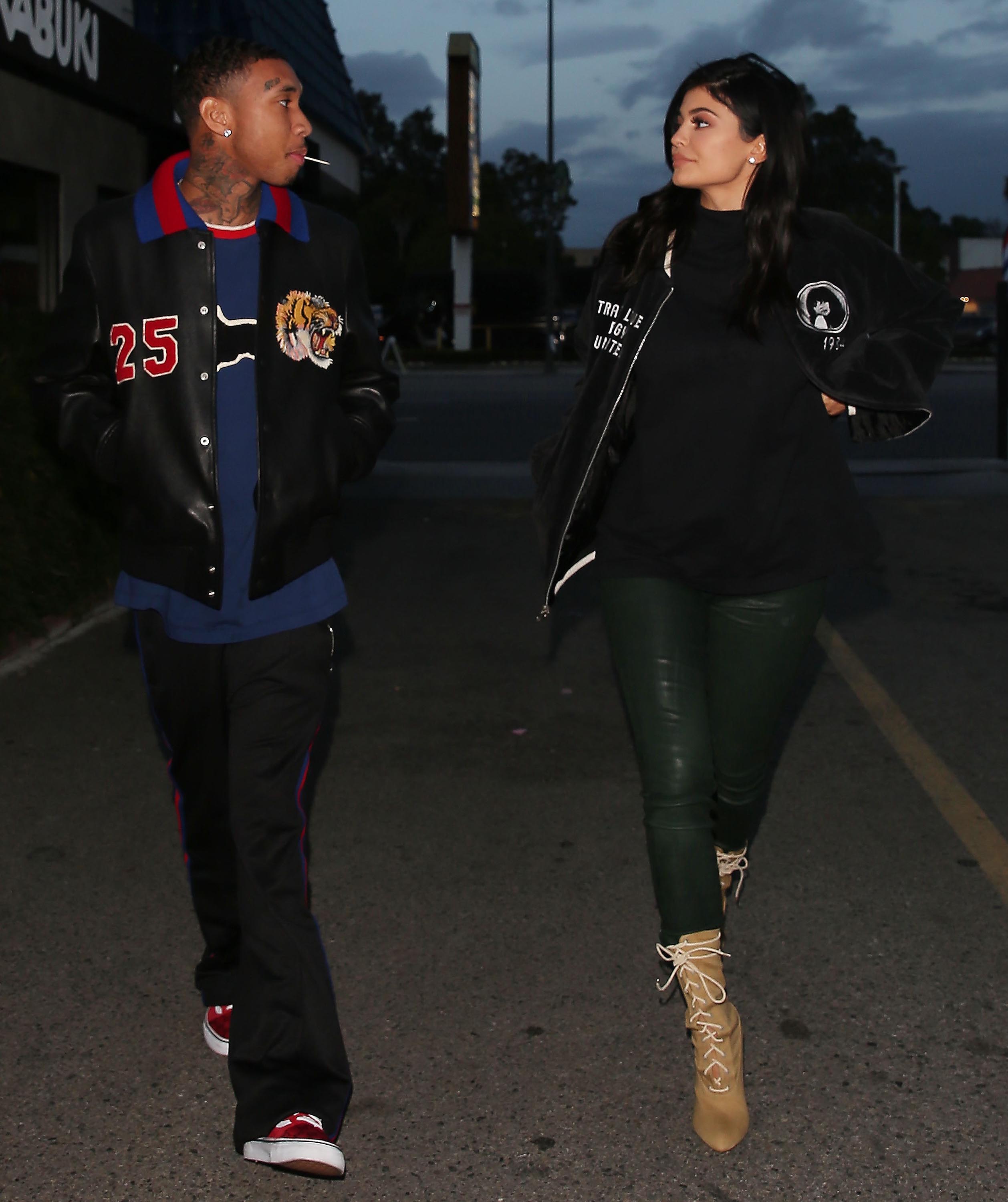 Kylie Jenner out for dinner at Kabuki restaurant