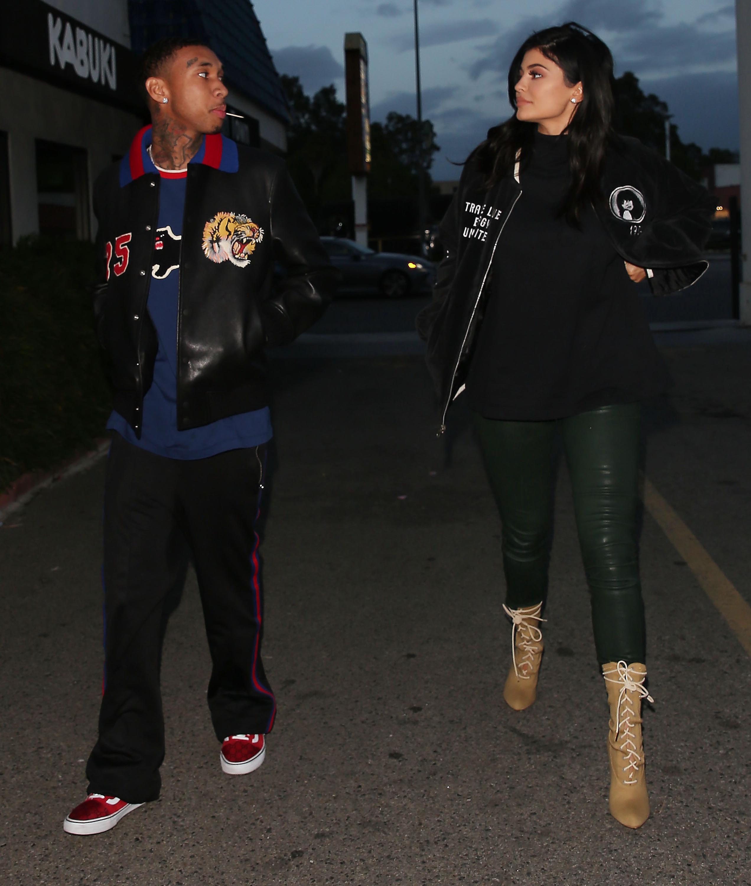 Kylie Jenner out for dinner at Kabuki restaurant