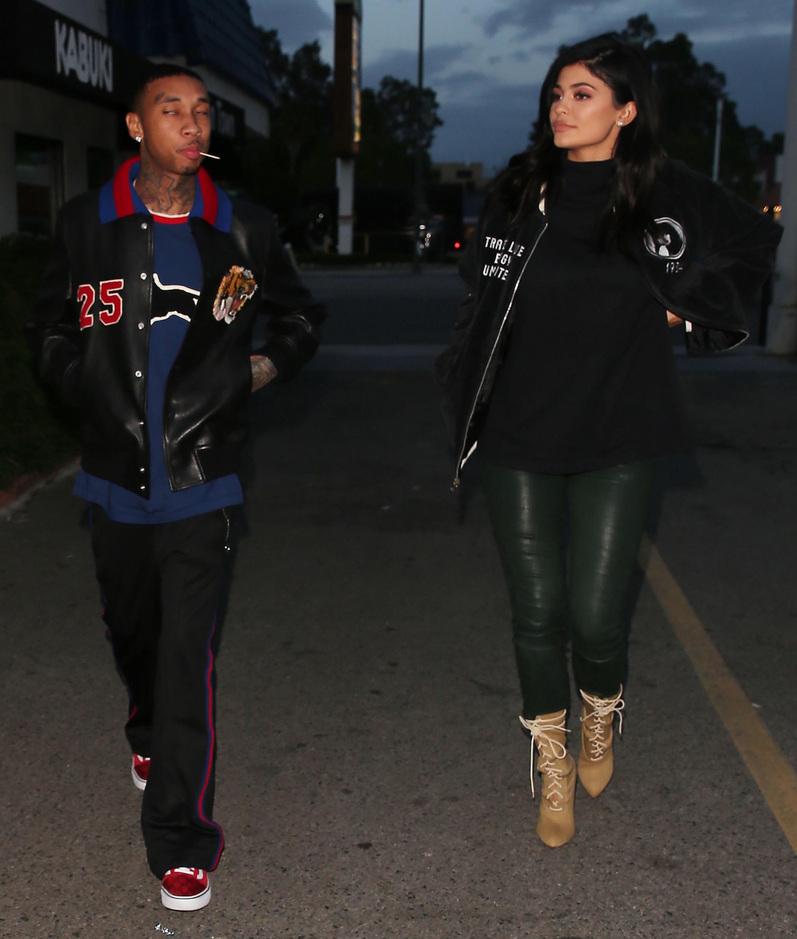 Kylie Jenner out for dinner at Kabuki restaurant