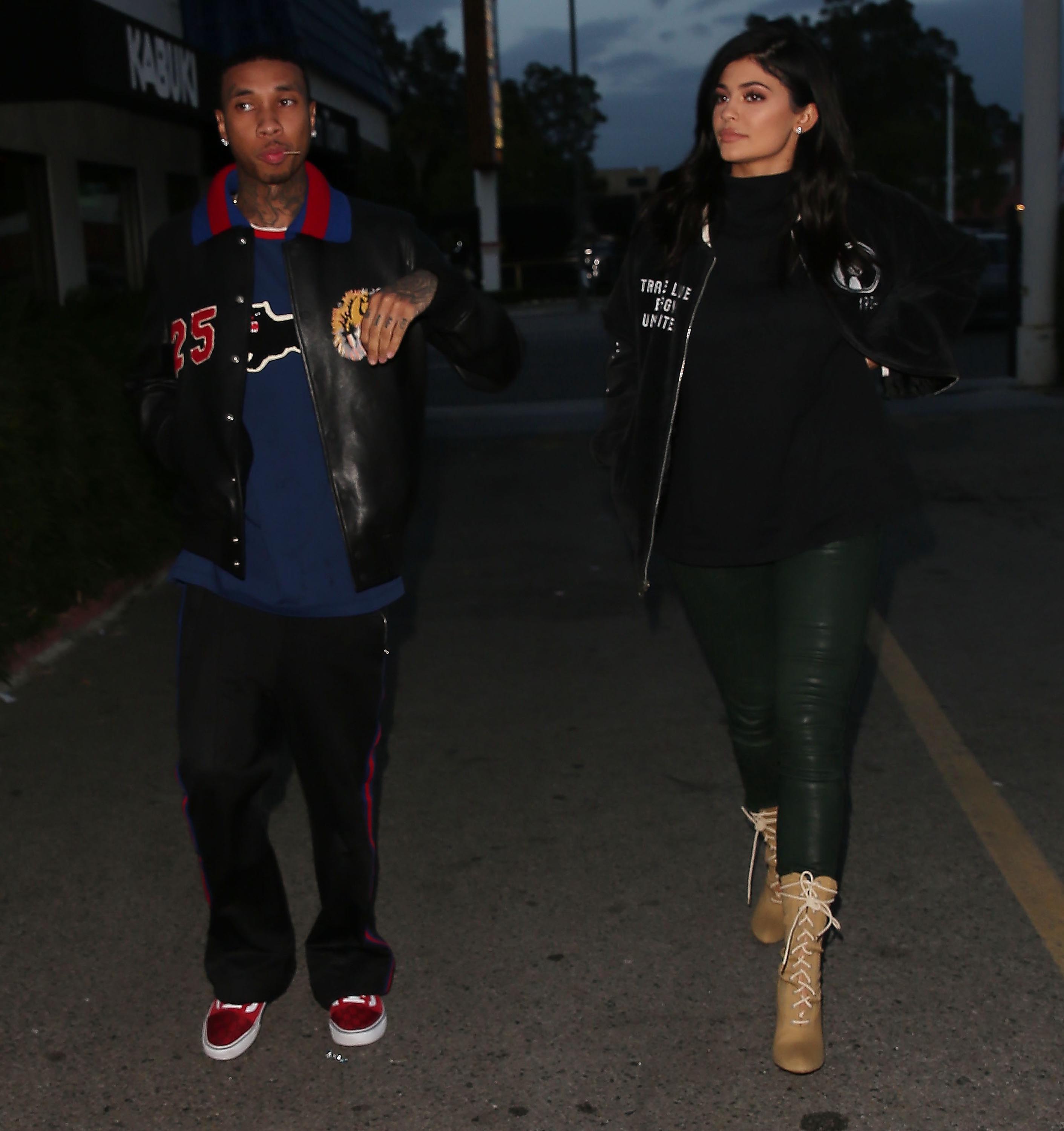 Kylie Jenner out for dinner at Kabuki restaurant