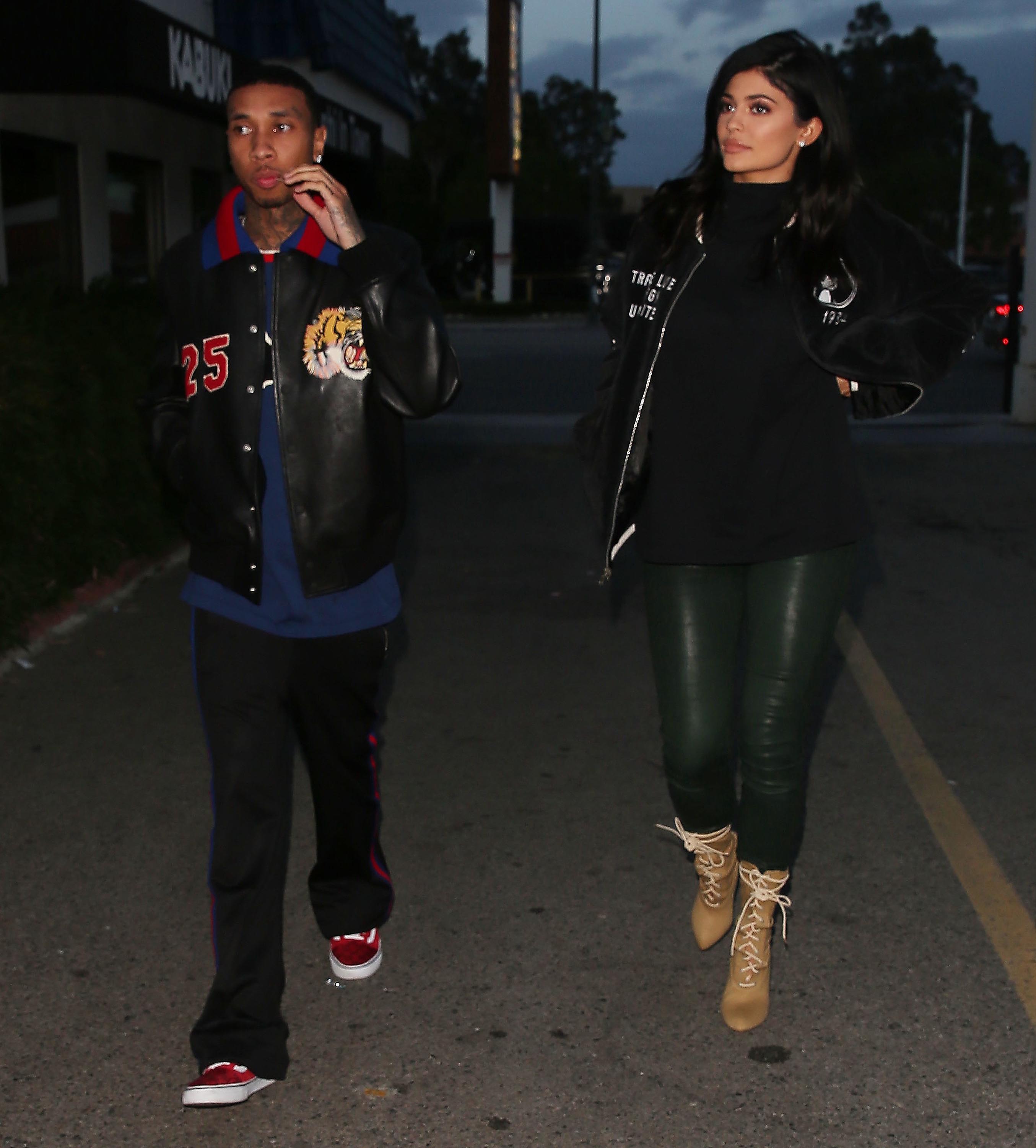 Kylie Jenner out for dinner at Kabuki restaurant