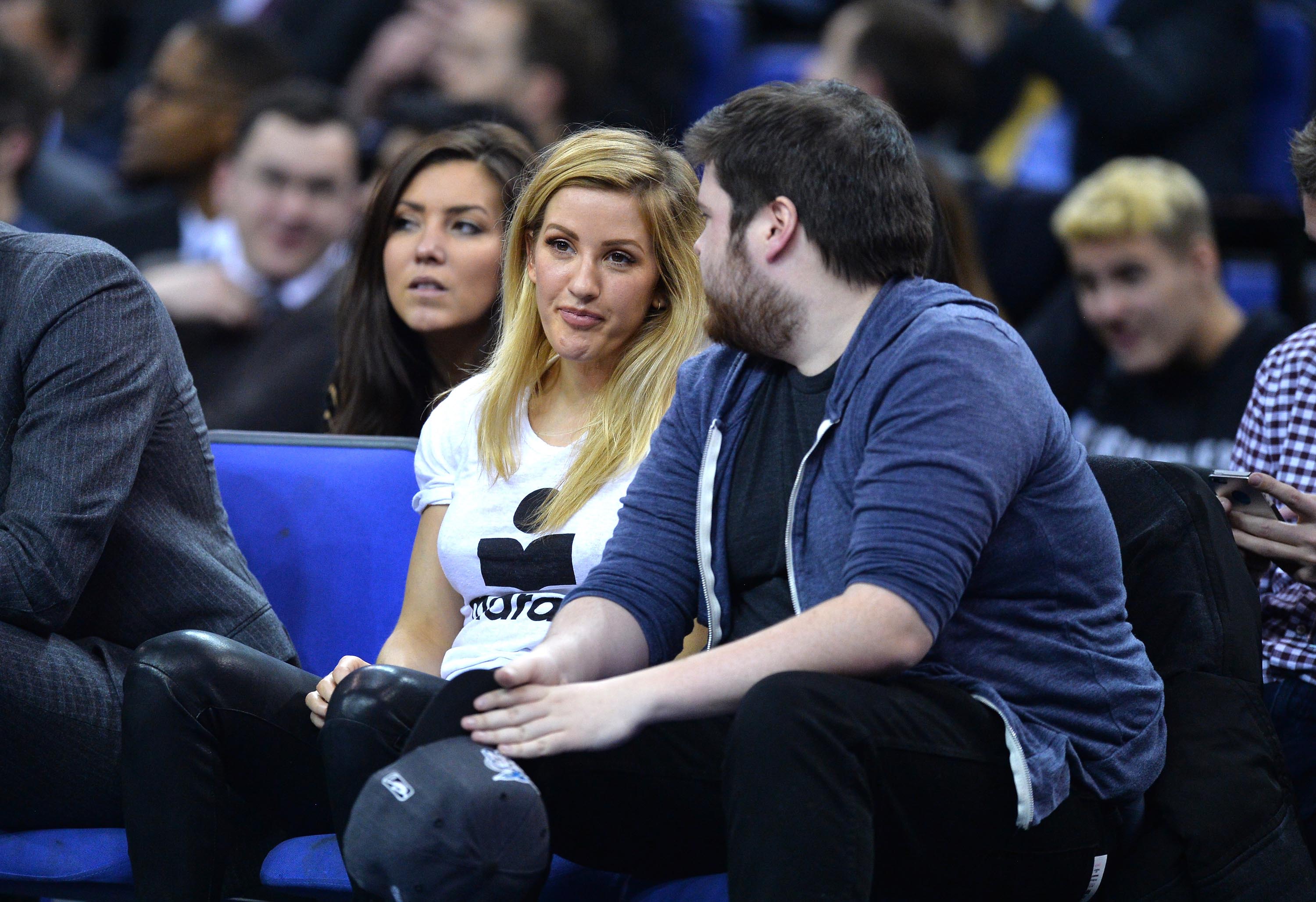 Ellie Goulding attends the Denver Nuggets v Indiana Pacers match