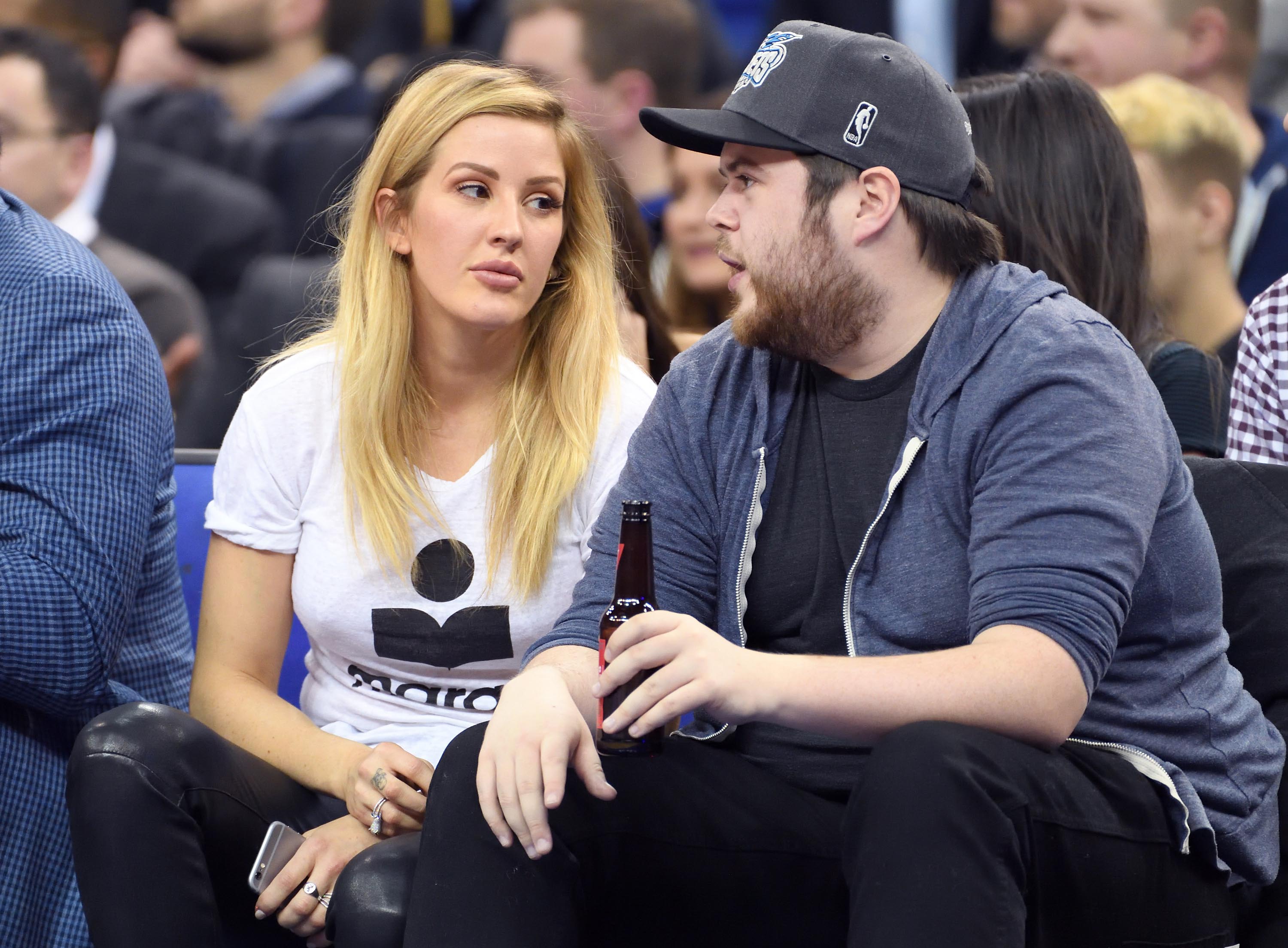 Ellie Goulding attends the Denver Nuggets v Indiana Pacers match