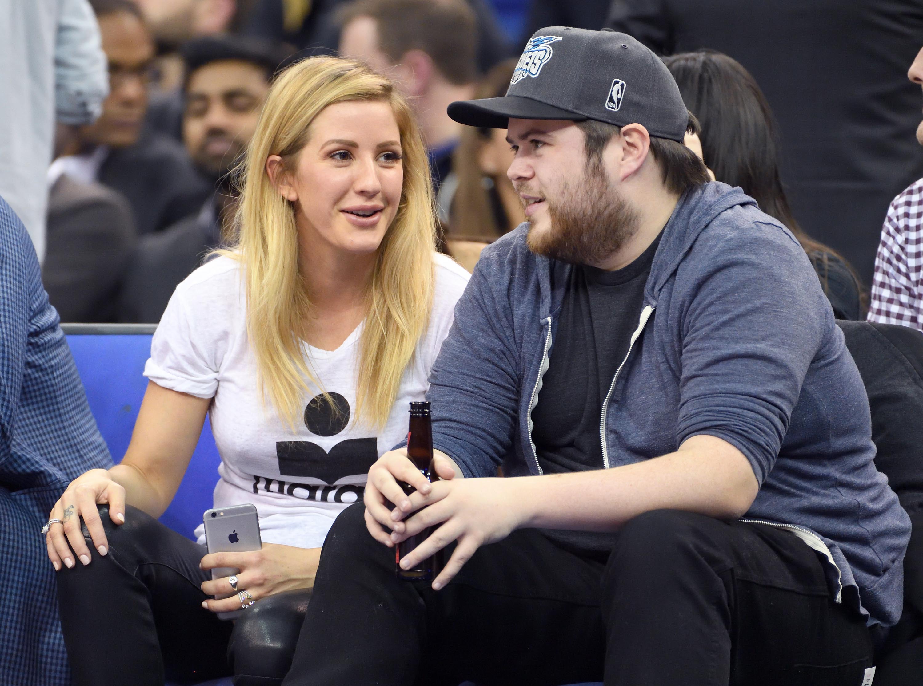 Ellie Goulding attends the Denver Nuggets v Indiana Pacers match