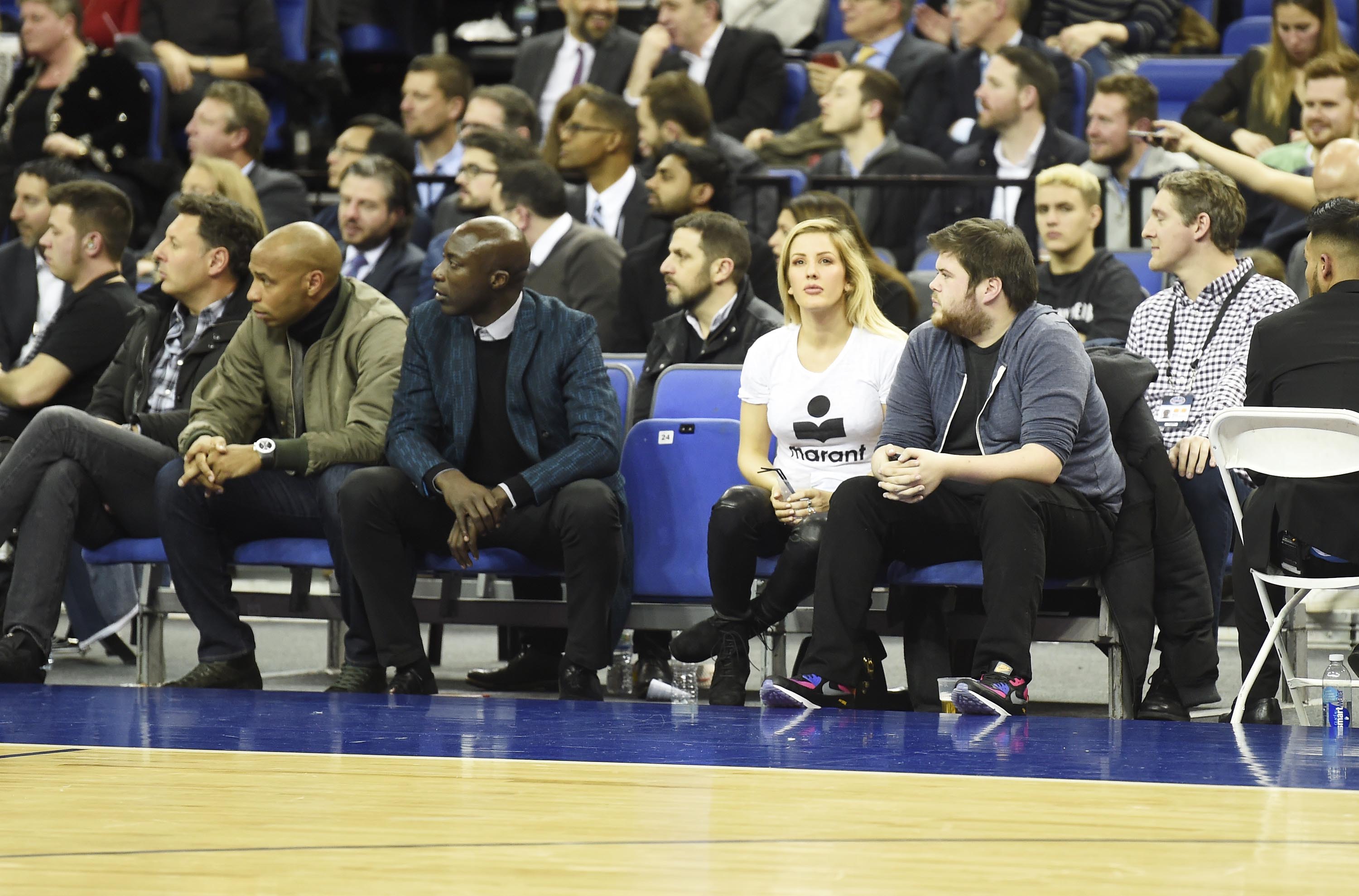 Ellie Goulding attends the Denver Nuggets v Indiana Pacers match