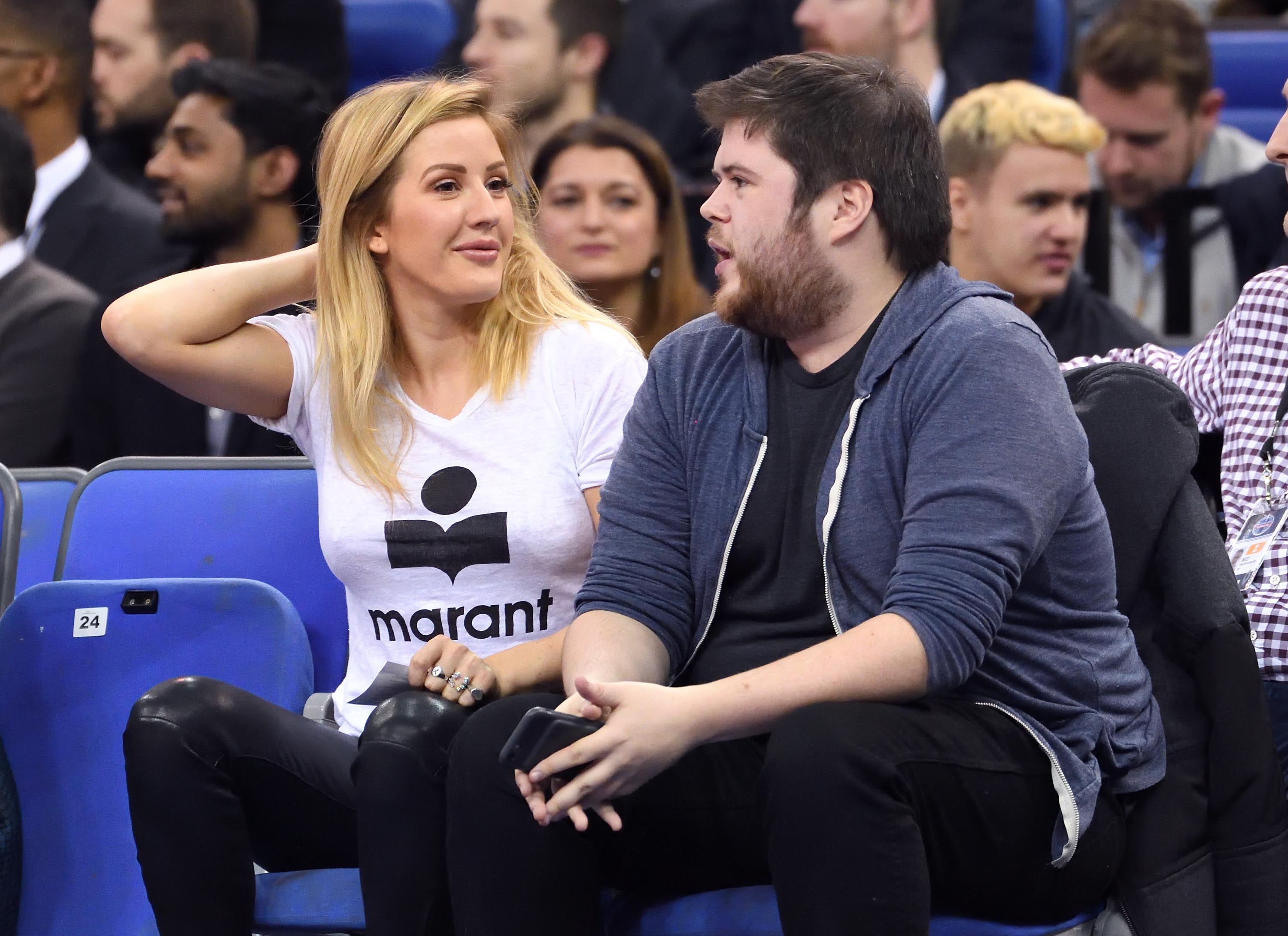 Ellie Goulding attends the Denver Nuggets v Indiana Pacers match