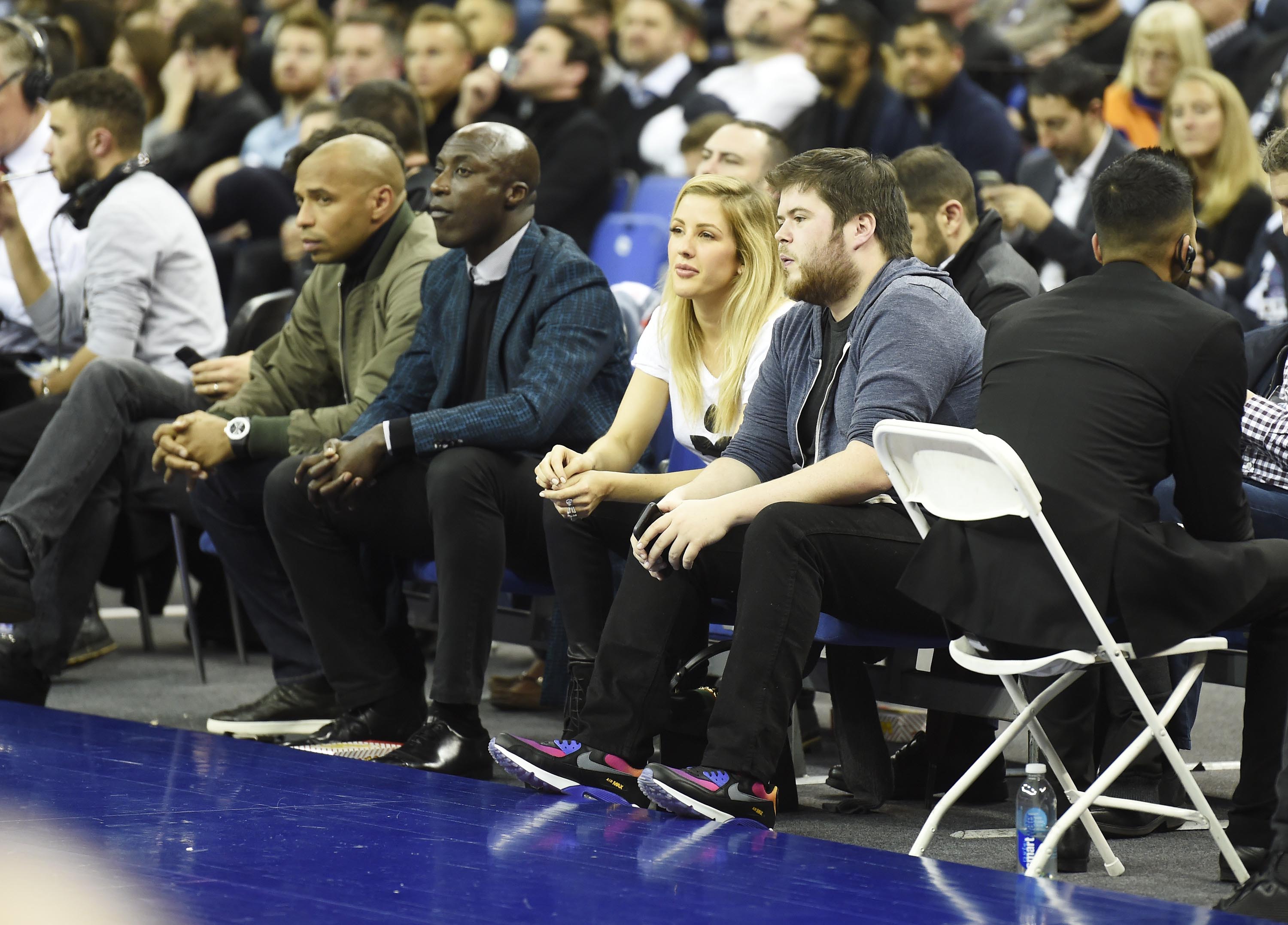 Ellie Goulding attends the Denver Nuggets v Indiana Pacers match