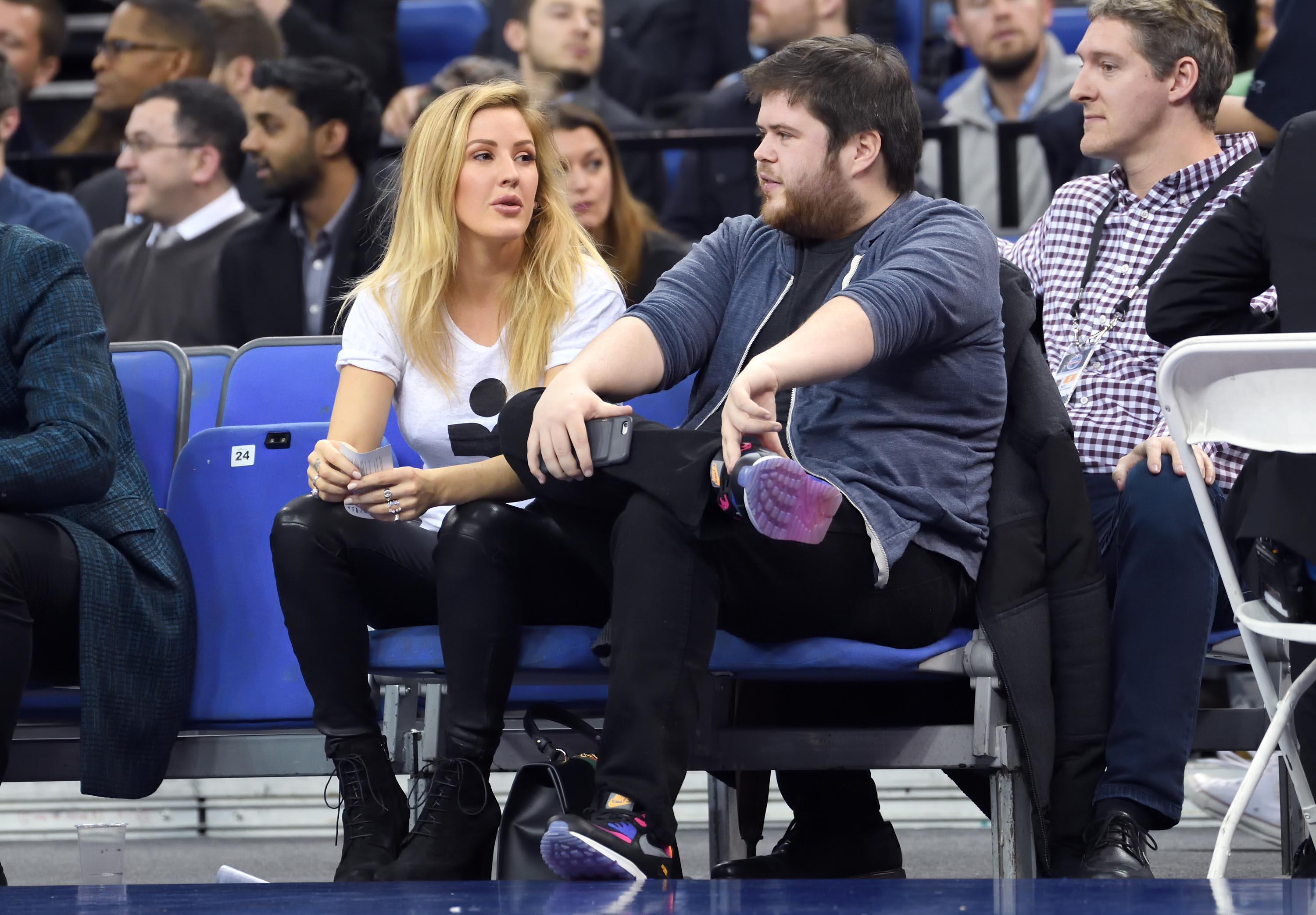 Ellie Goulding attends the Denver Nuggets v Indiana Pacers match