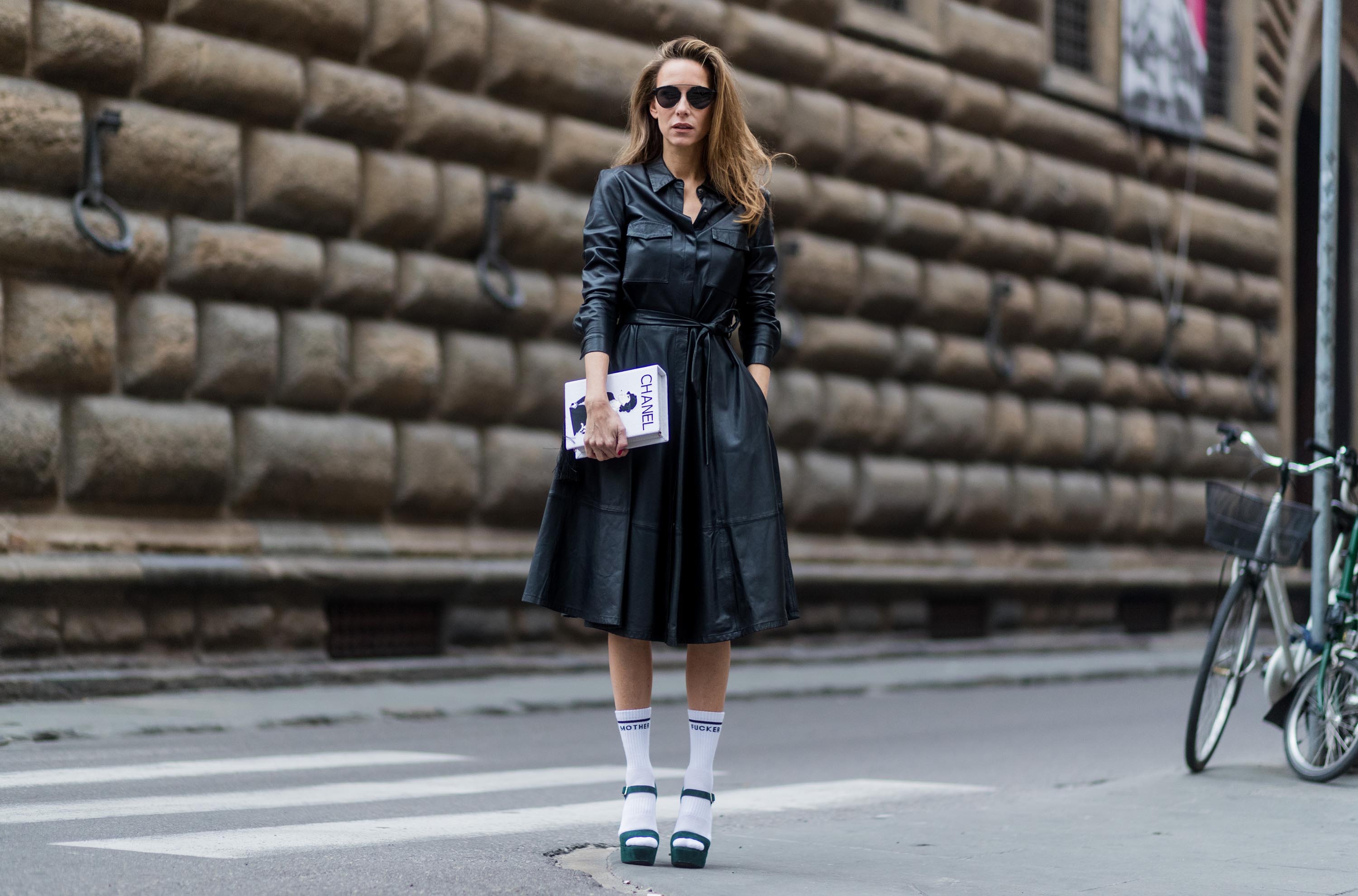 Alexandra Lapp street style in Florence