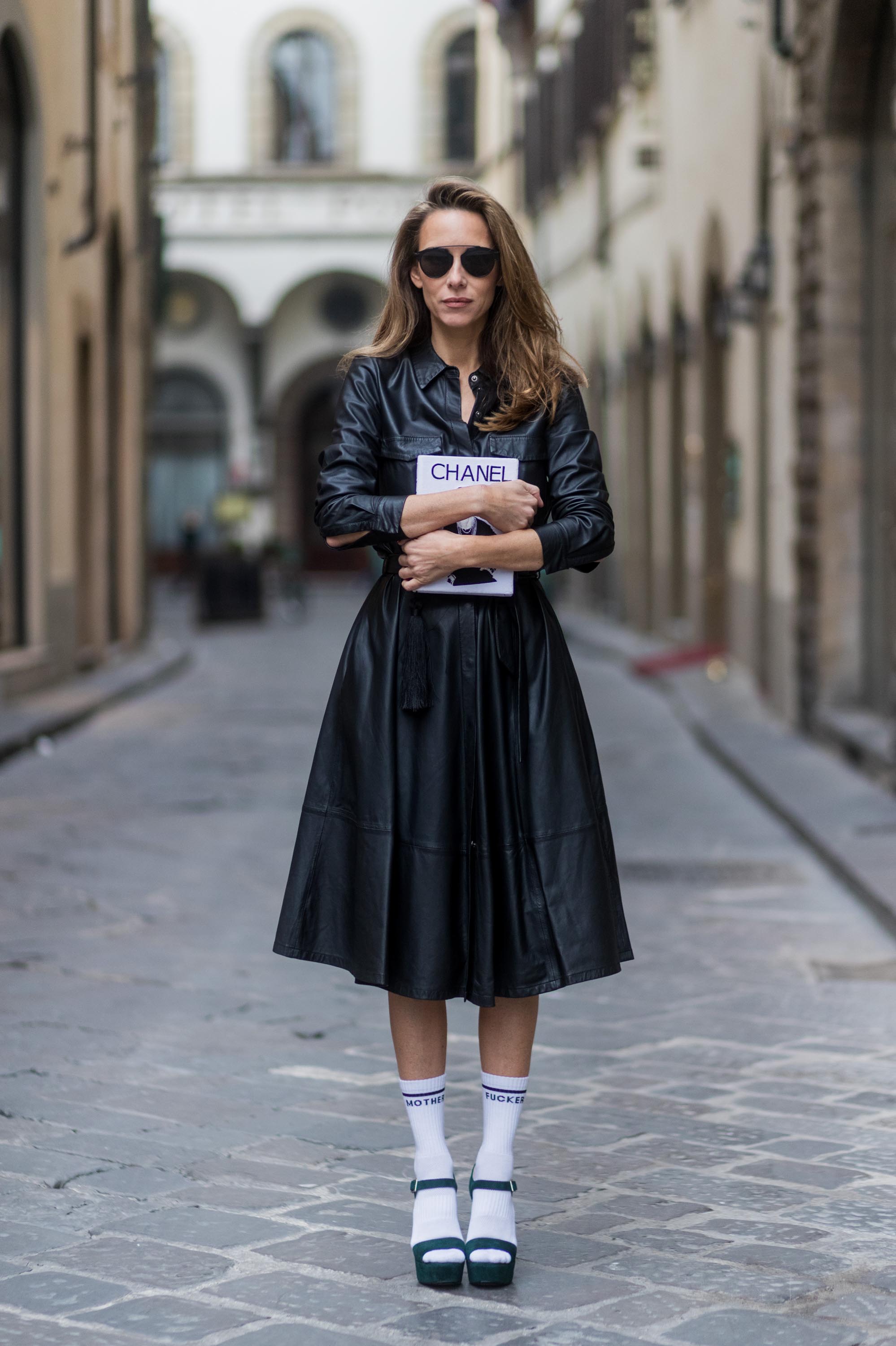 Alexandra Lapp street style in Florence