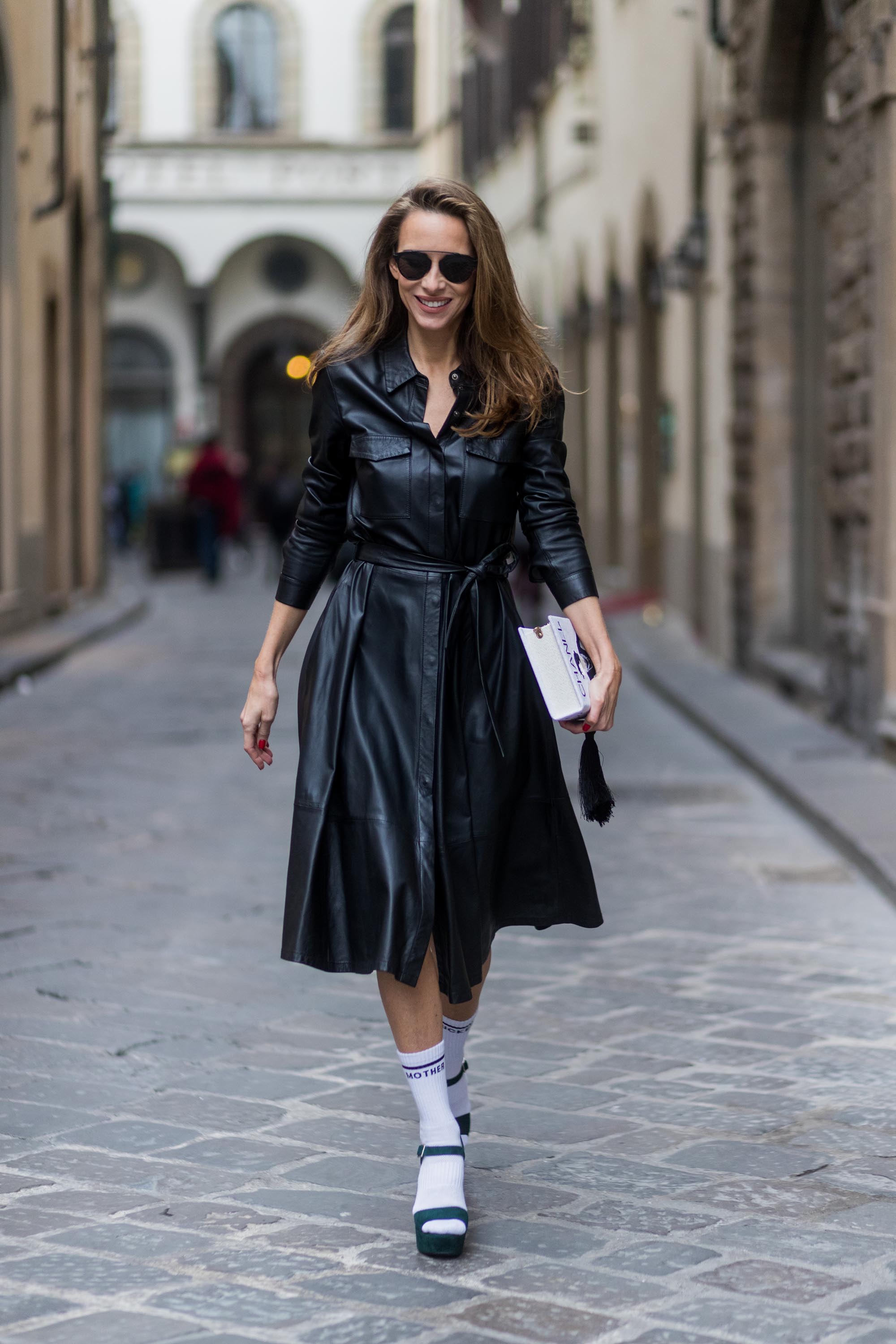 Alexandra Lapp street style in Florence