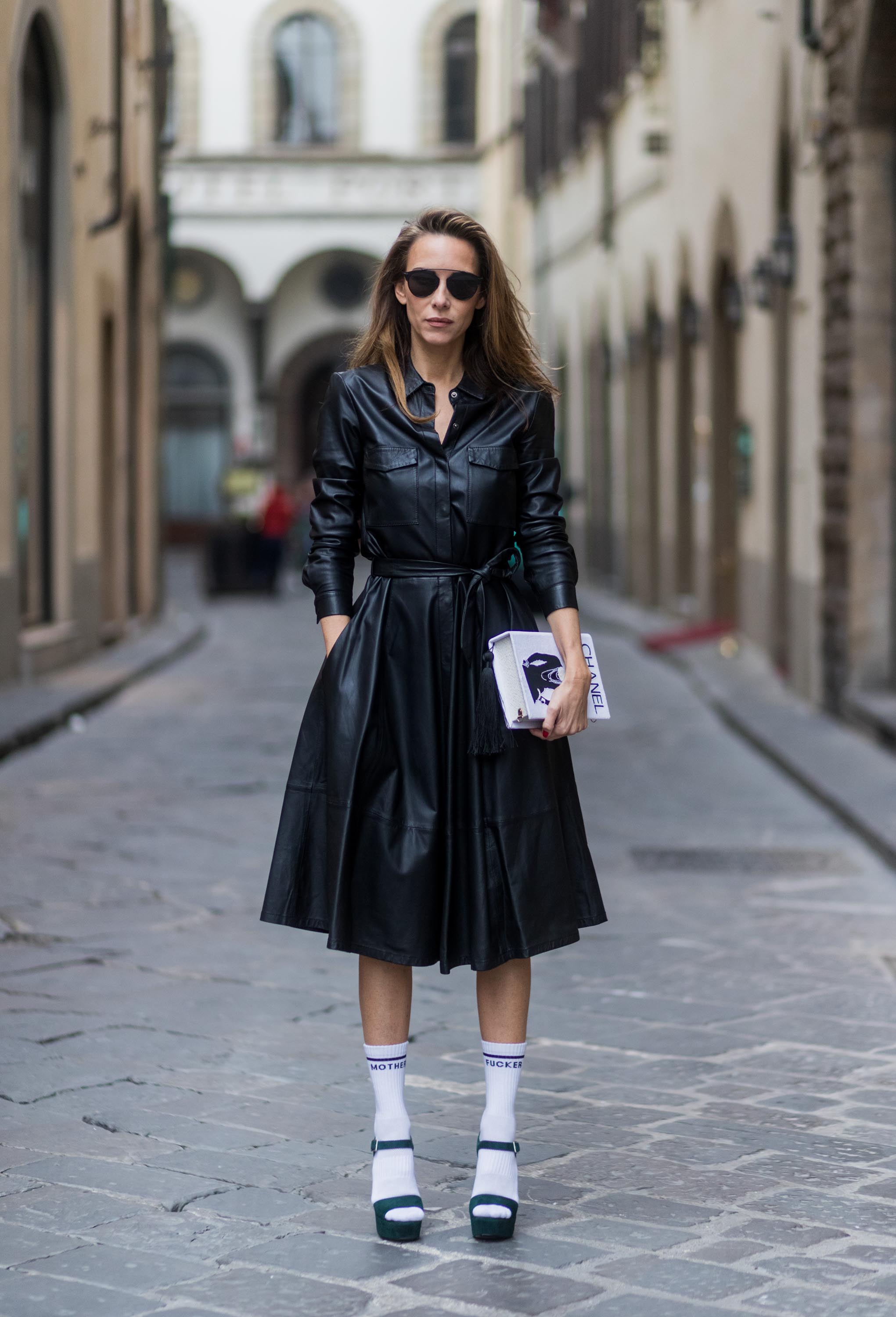 Alexandra Lapp street style in Florence