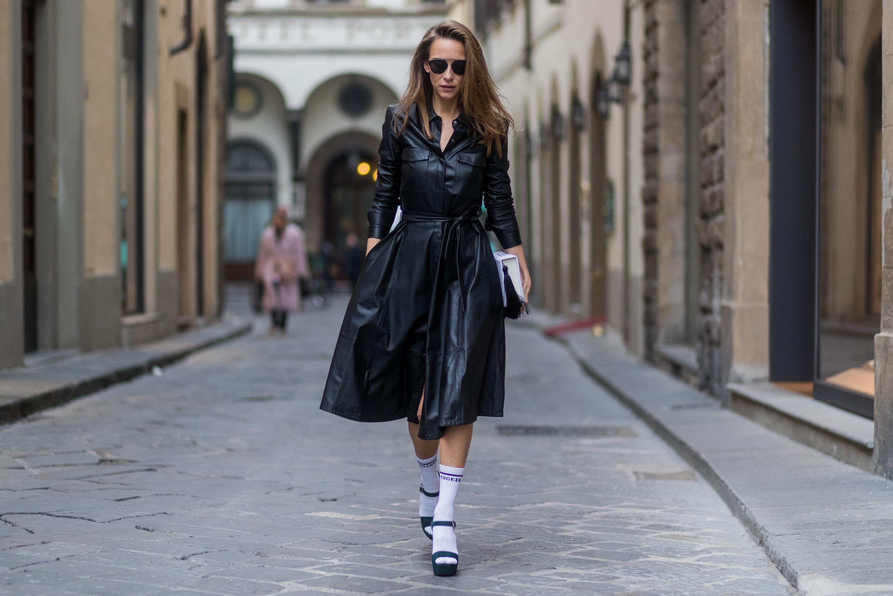 Alexandra Lapp street style in Florence