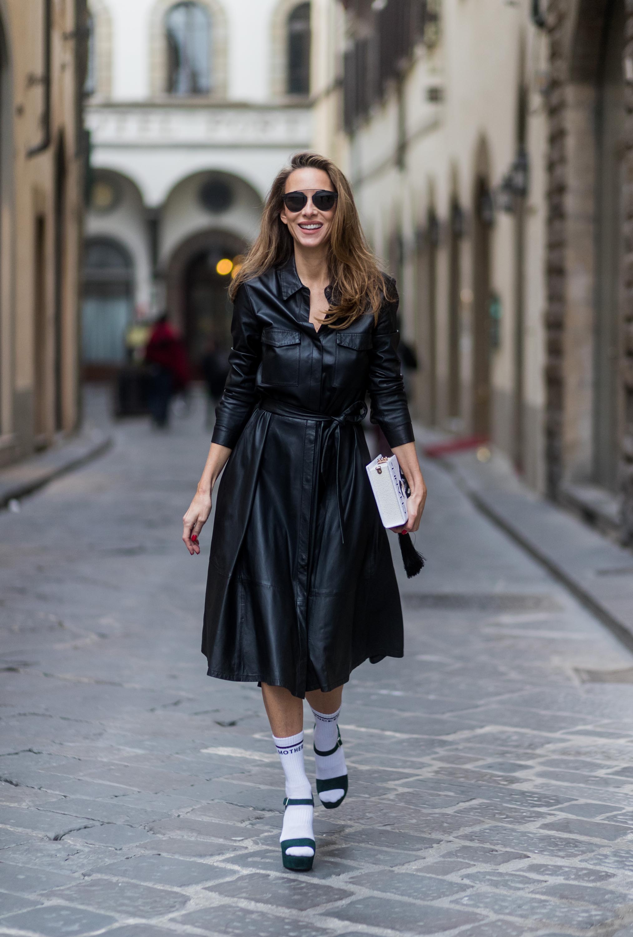 Alexandra Lapp street style in Florence