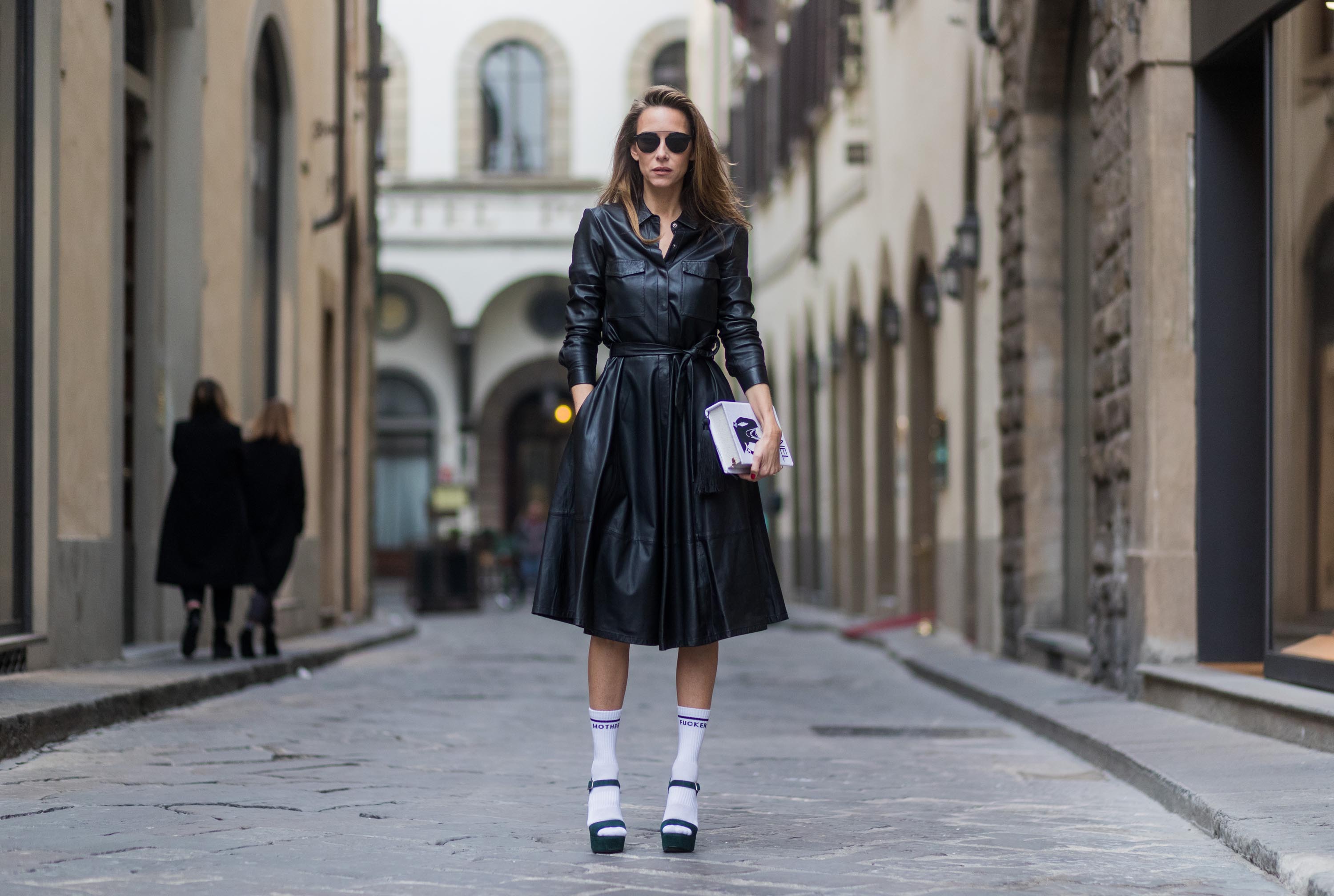 Alexandra Lapp street style in Florence