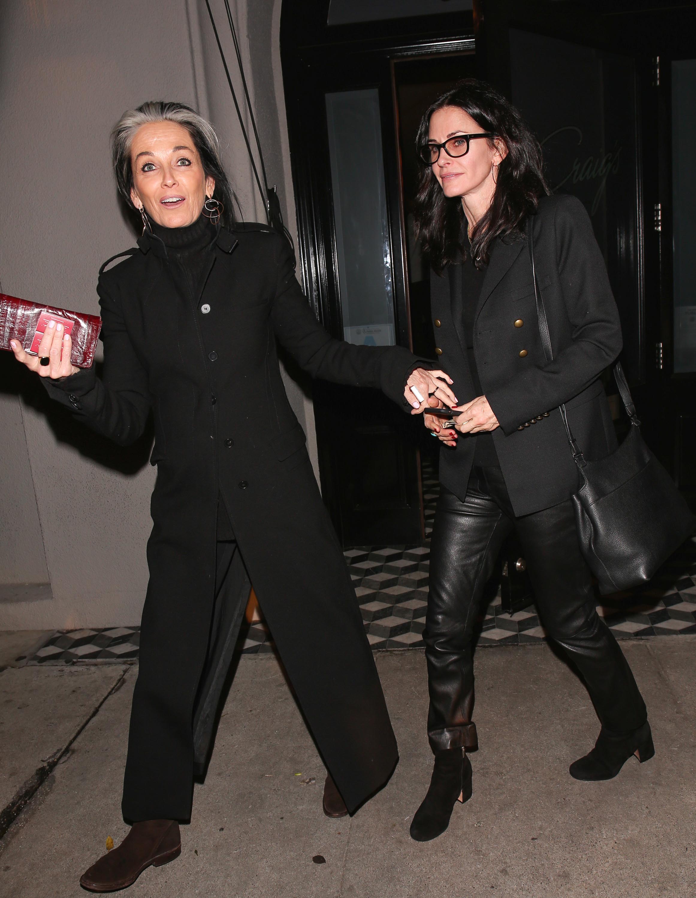 Courteney Cox is spotted leaving Craigs