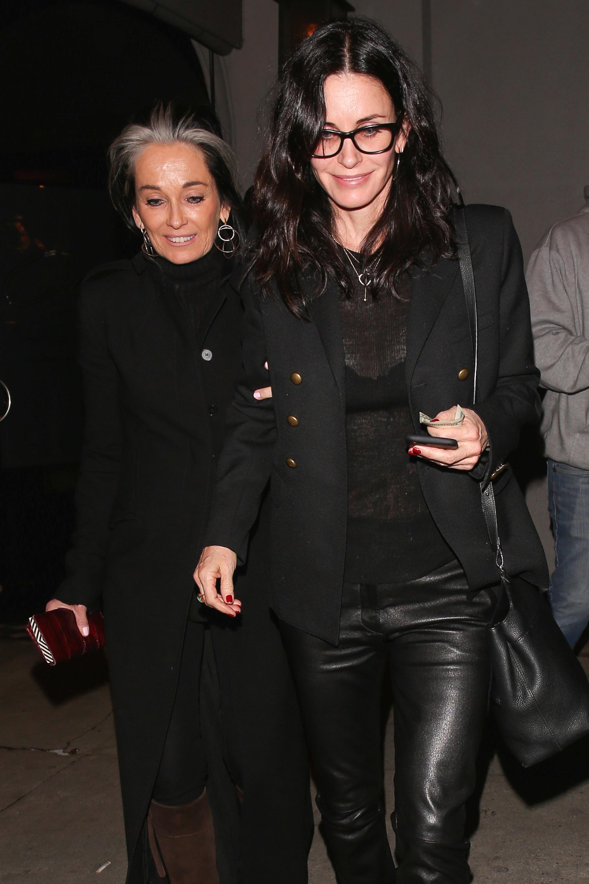 Courteney Cox is spotted leaving Craigs