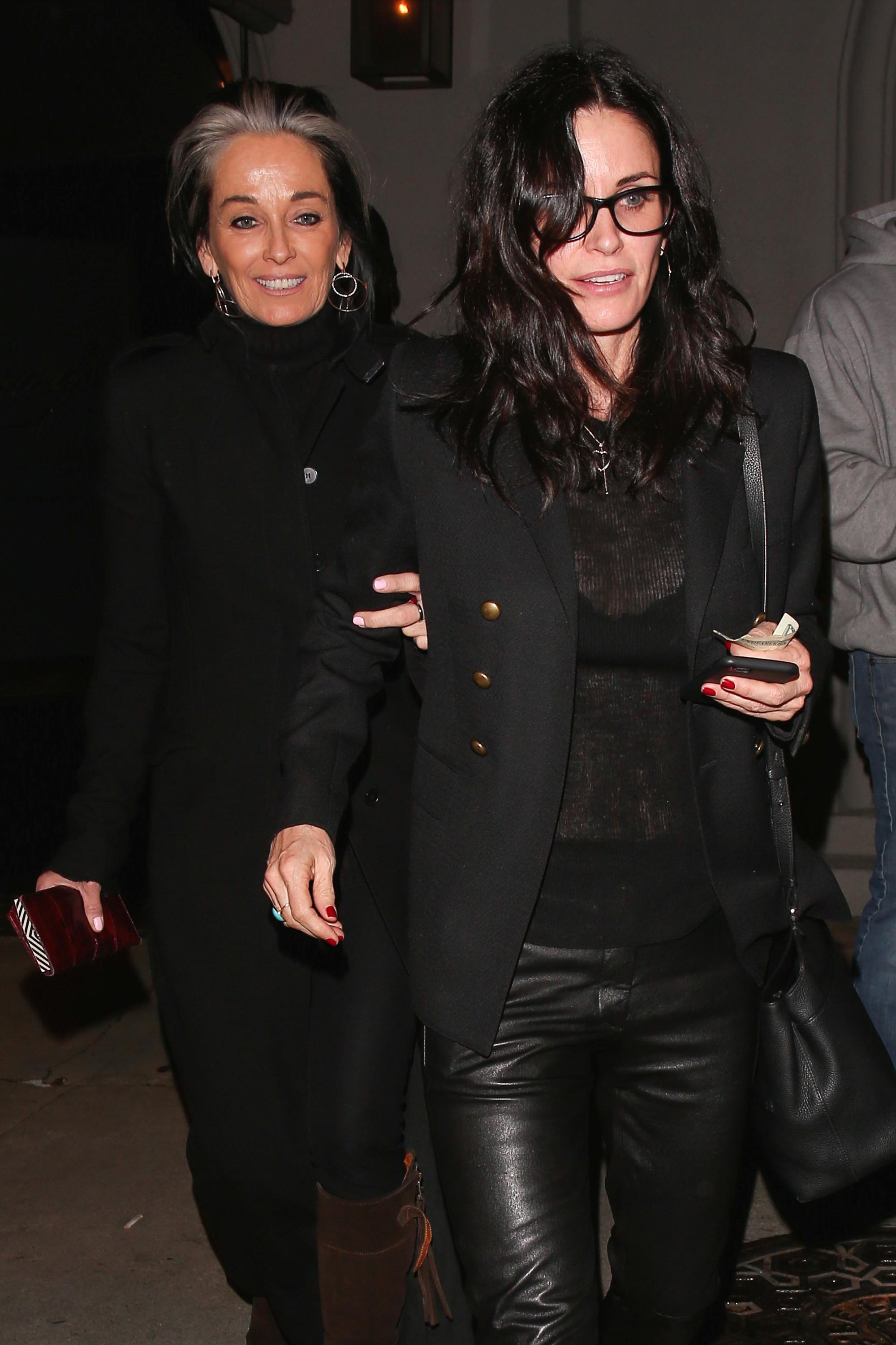 Courteney Cox is spotted leaving Craigs