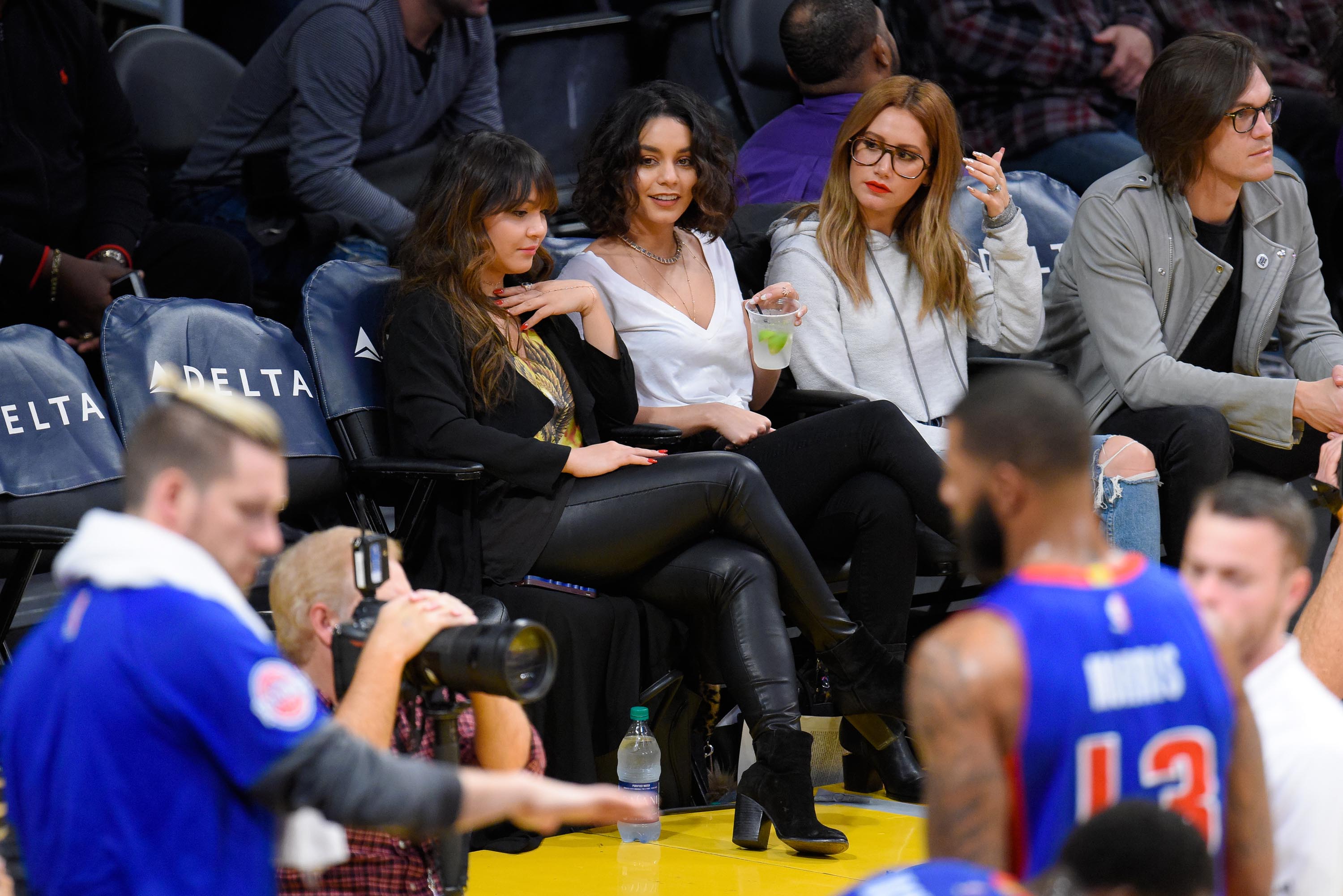 Stella Hudgens attends a basketball game