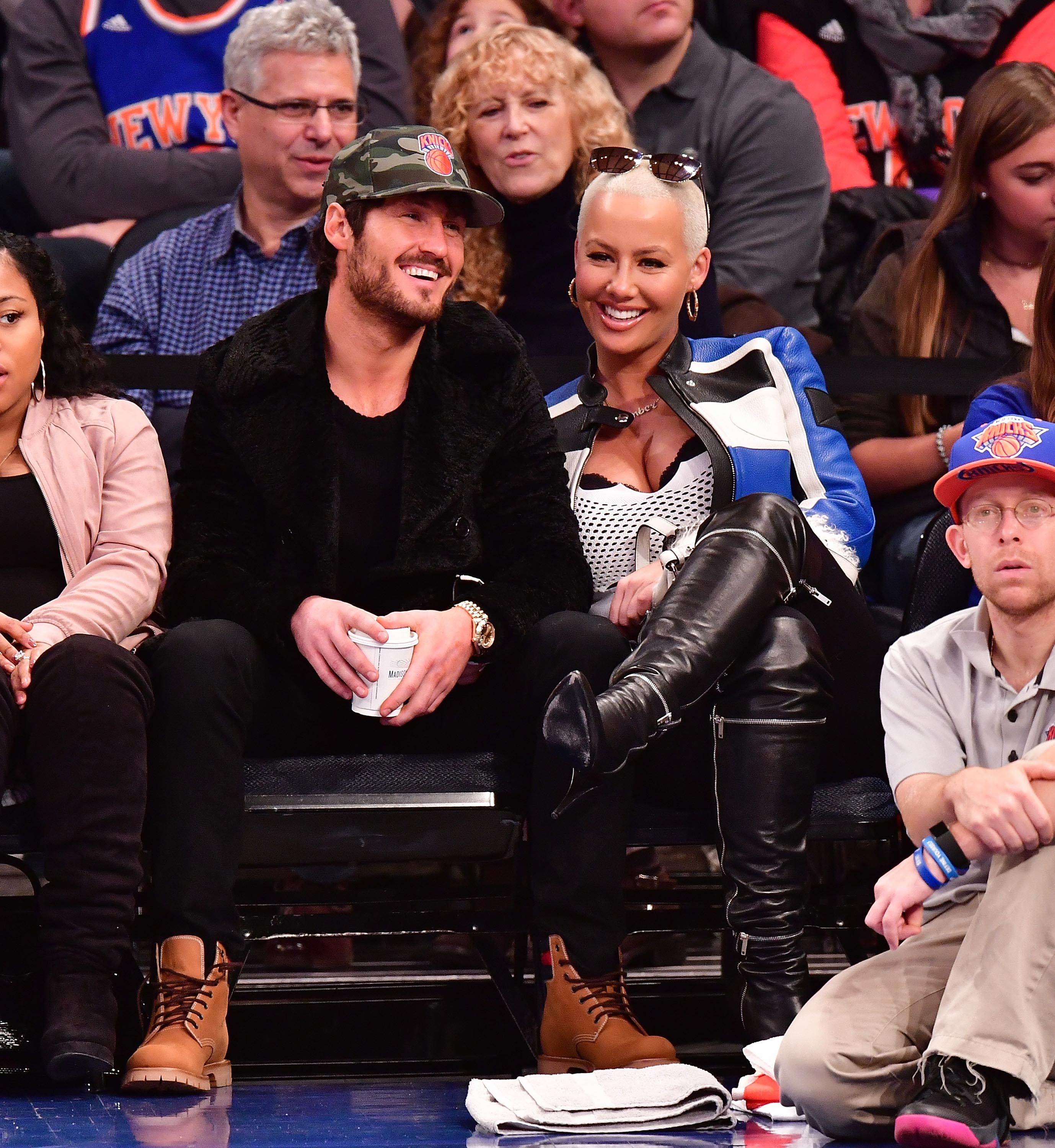 Amber Rose attends Atlanta Hawks Vs. New York Knicks game