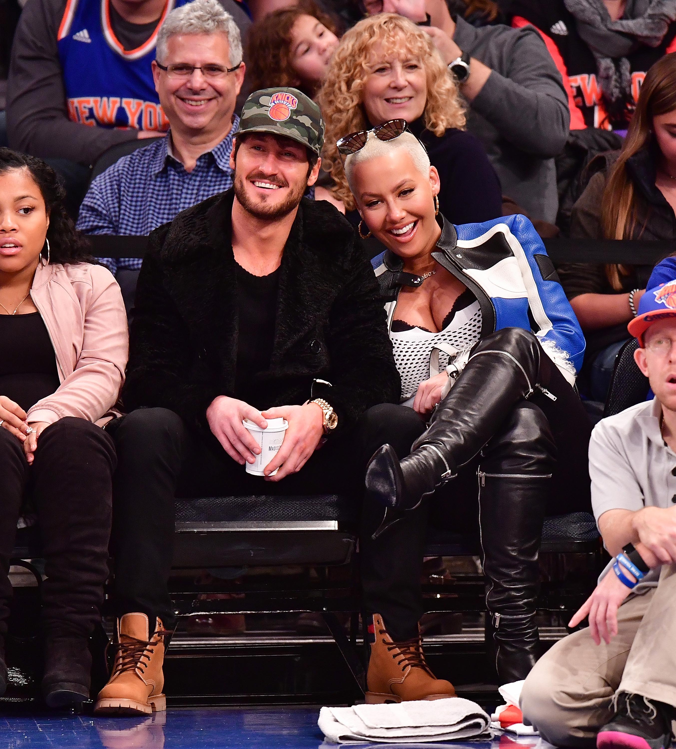 Amber Rose attends Atlanta Hawks Vs. New York Knicks game