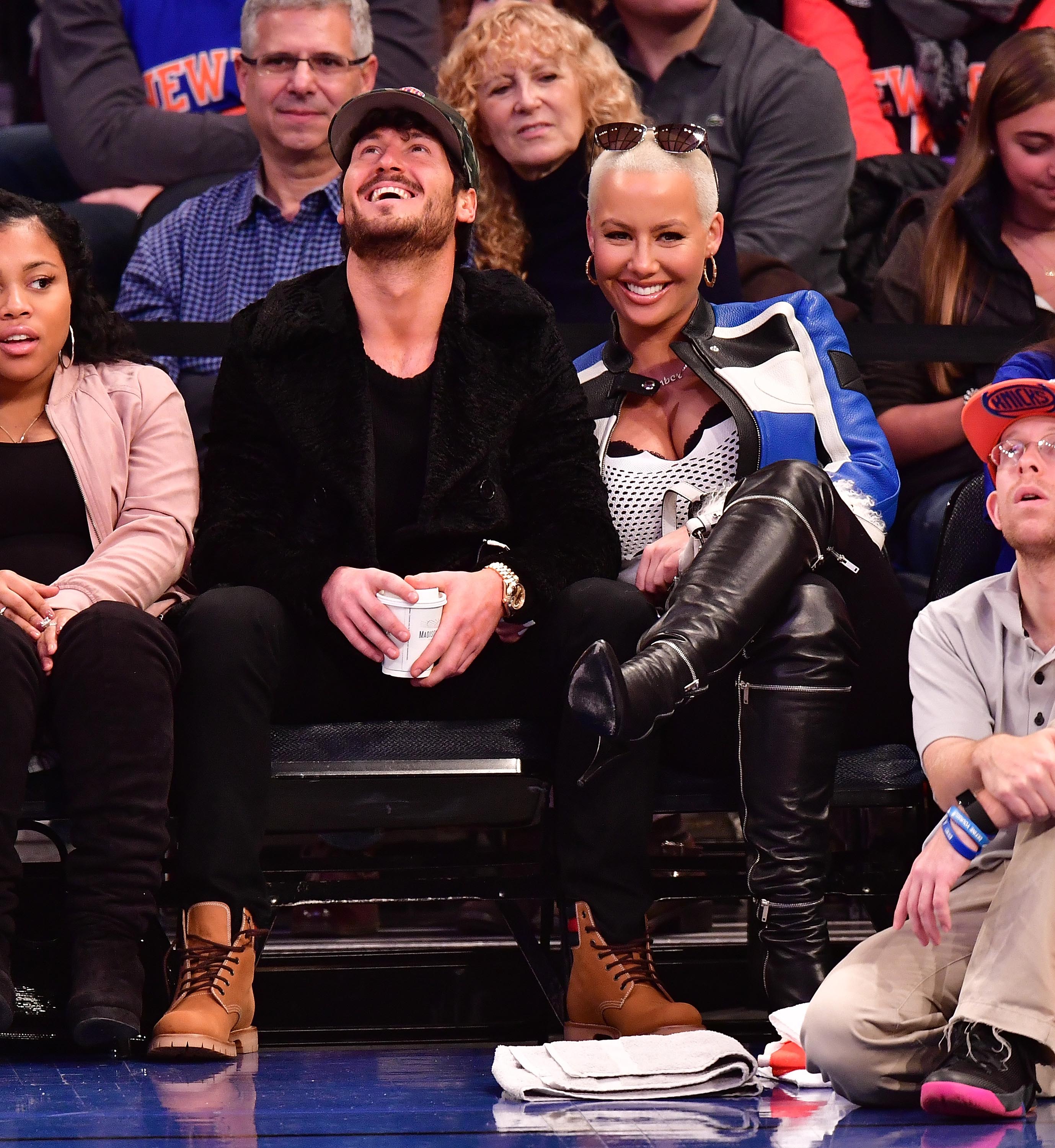 Amber Rose attends Atlanta Hawks Vs. New York Knicks game