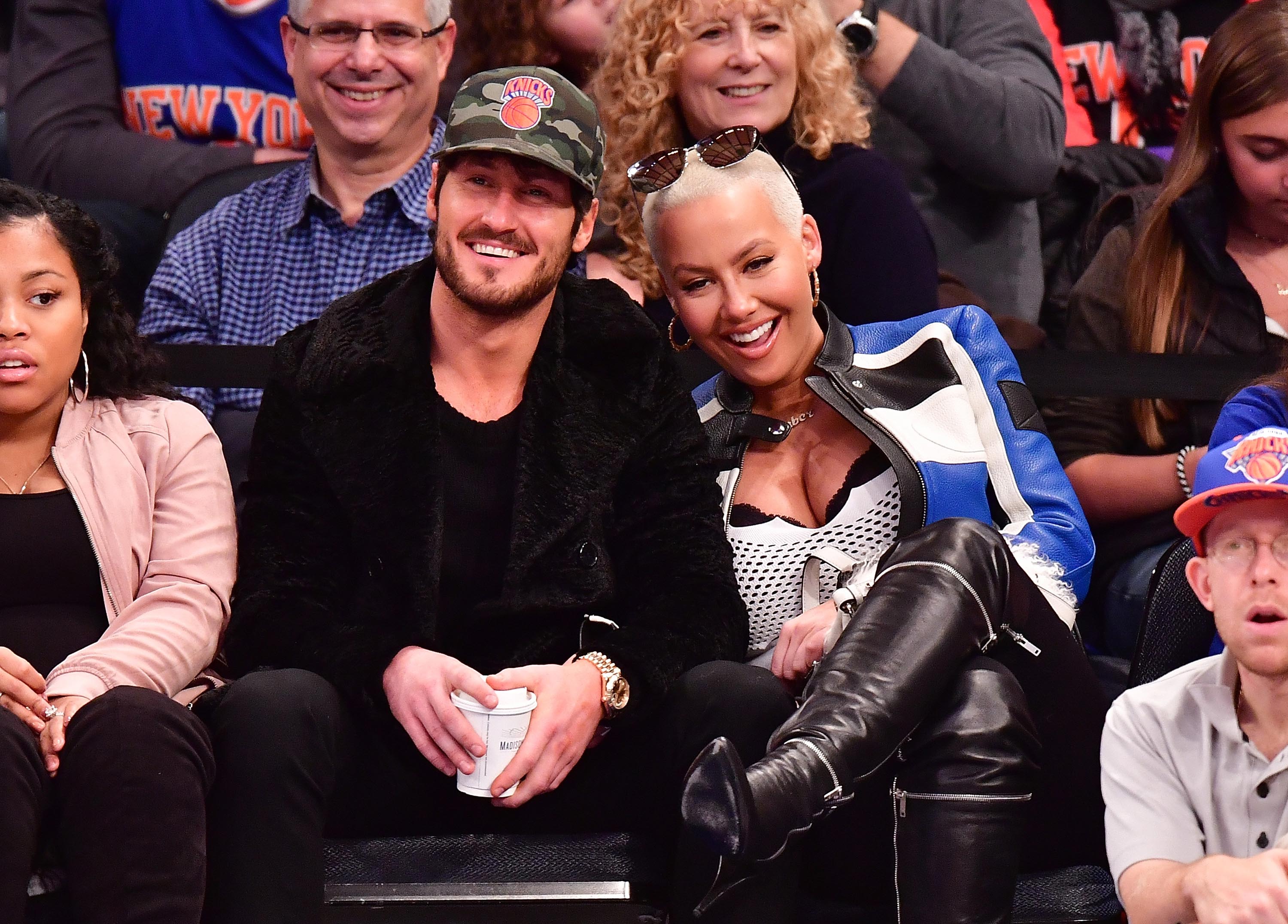 Amber Rose attends Atlanta Hawks Vs. New York Knicks game