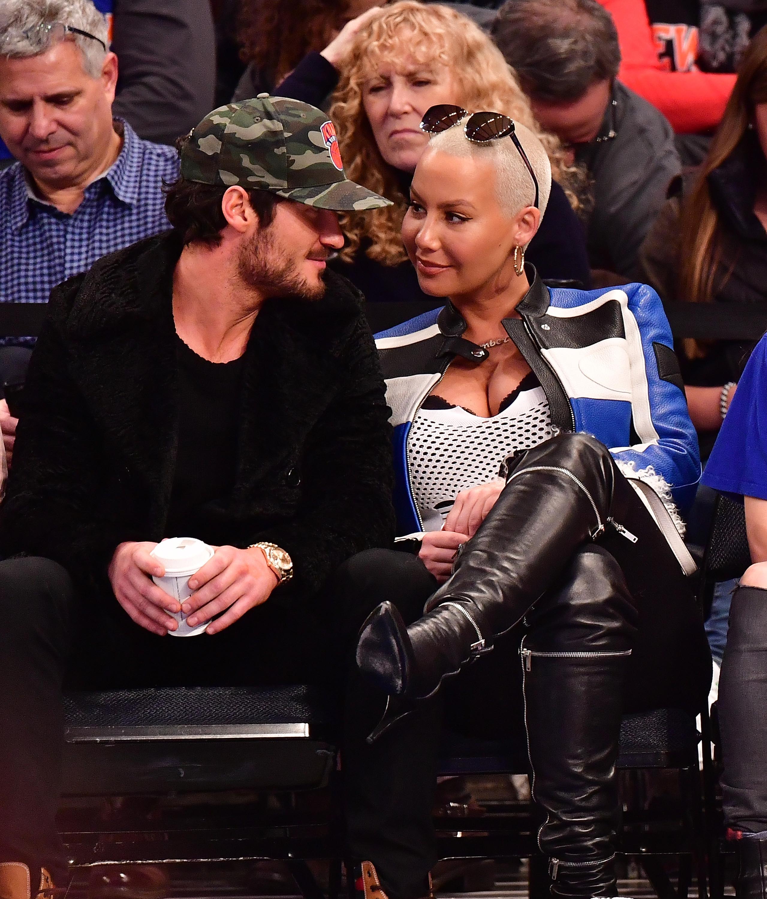 Amber Rose attends Atlanta Hawks Vs. New York Knicks game