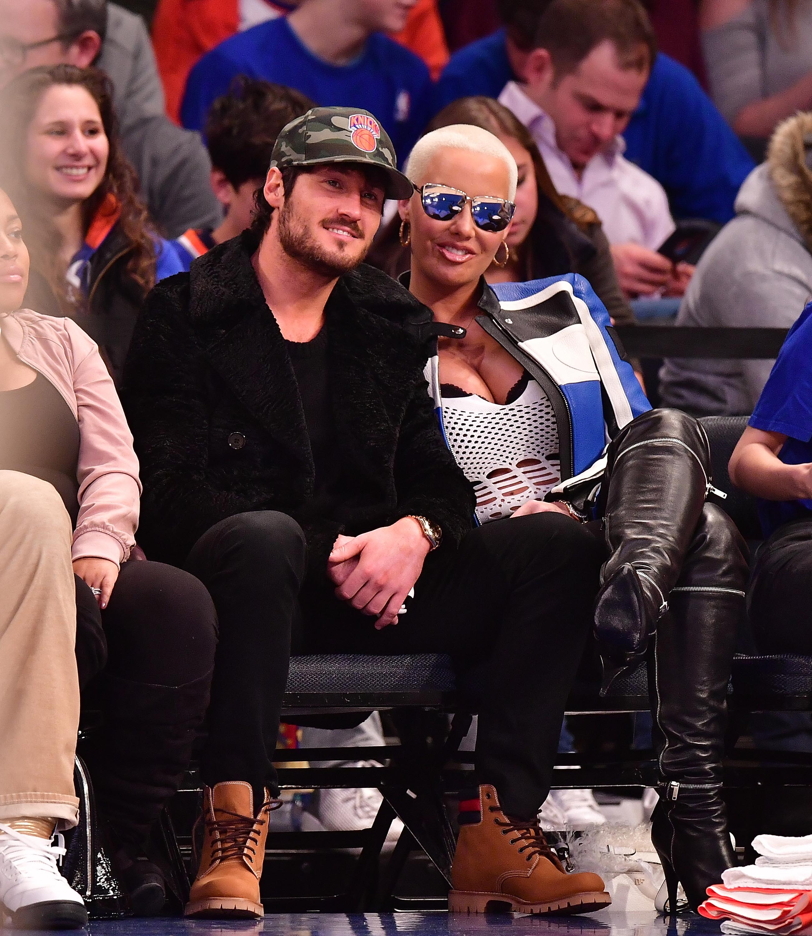 Amber Rose attends Atlanta Hawks Vs. New York Knicks game