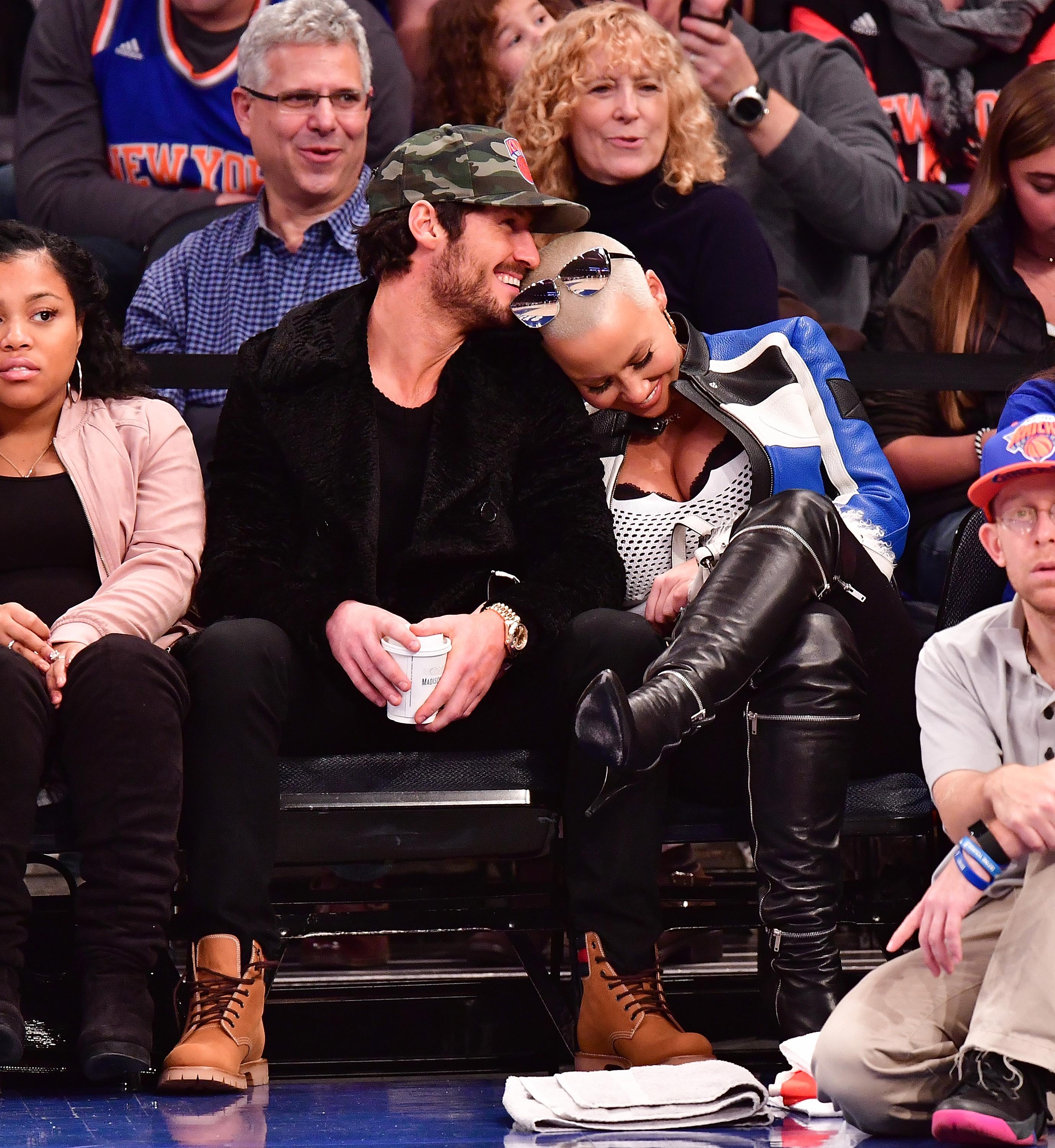 Amber Rose attends Atlanta Hawks Vs. New York Knicks game