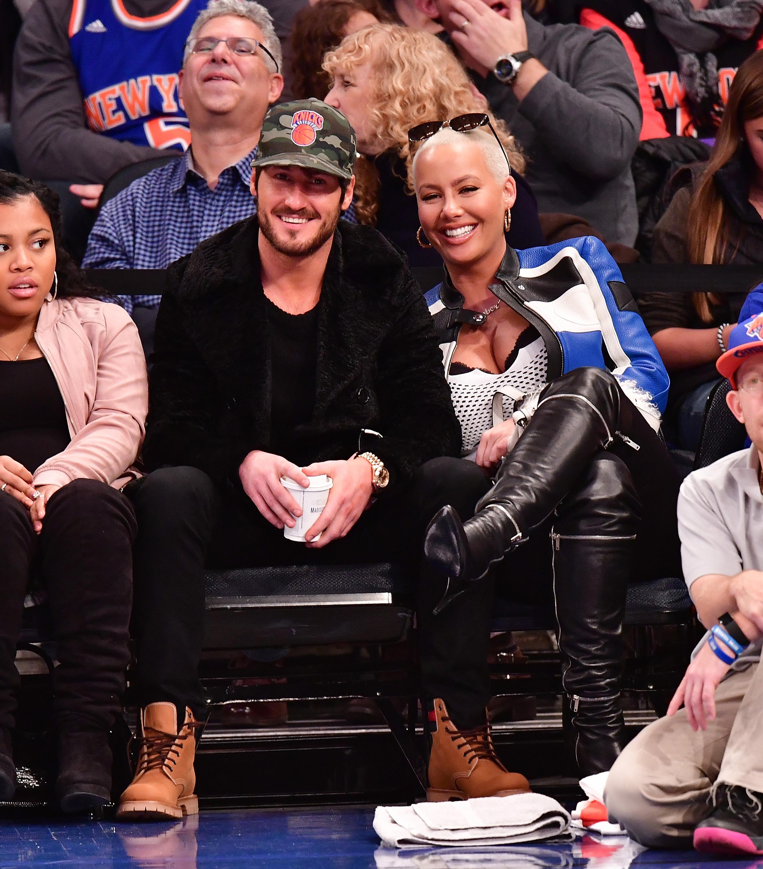 Amber Rose attends Atlanta Hawks Vs. New York Knicks game