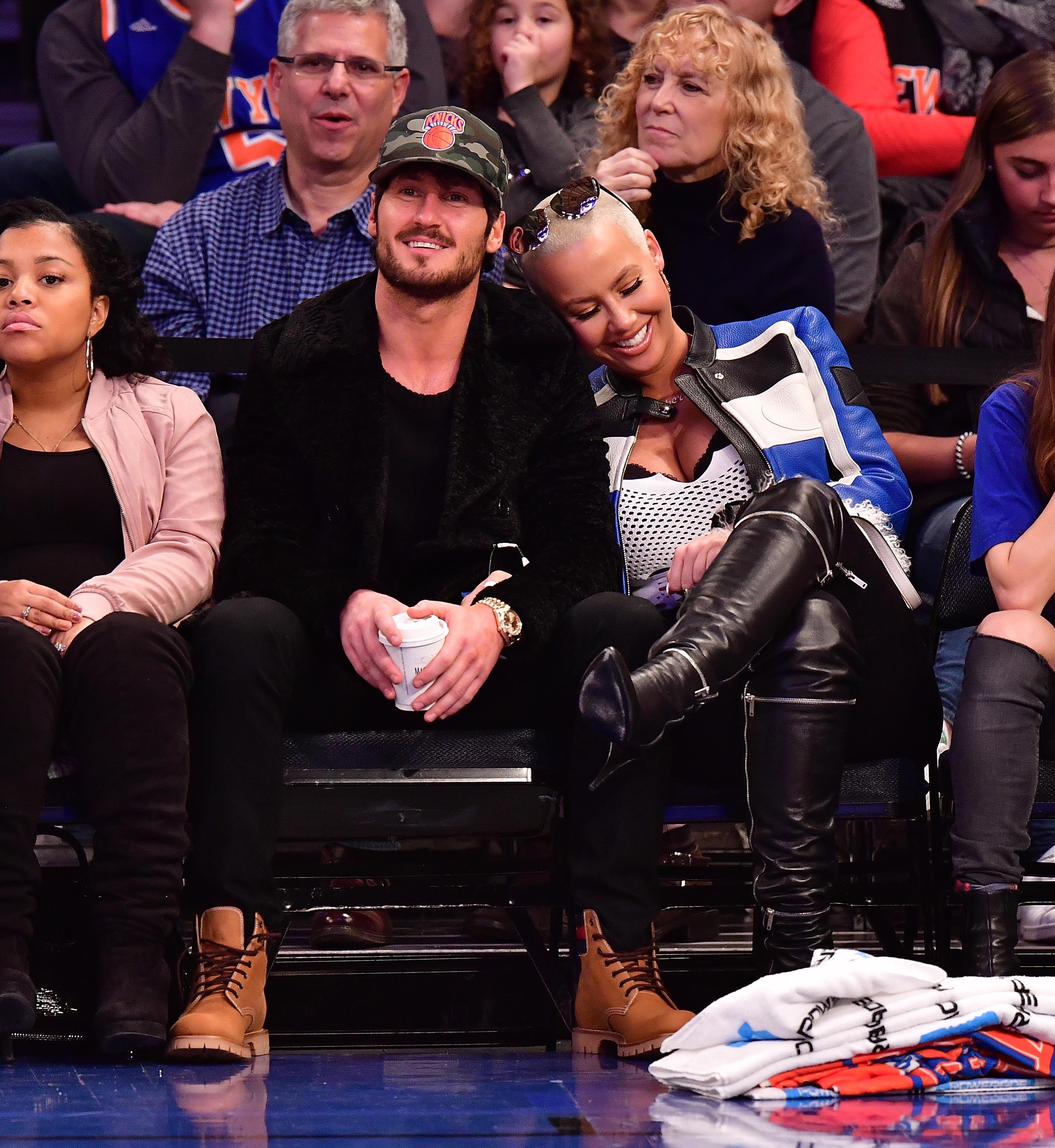 Amber Rose attends Atlanta Hawks Vs. New York Knicks game